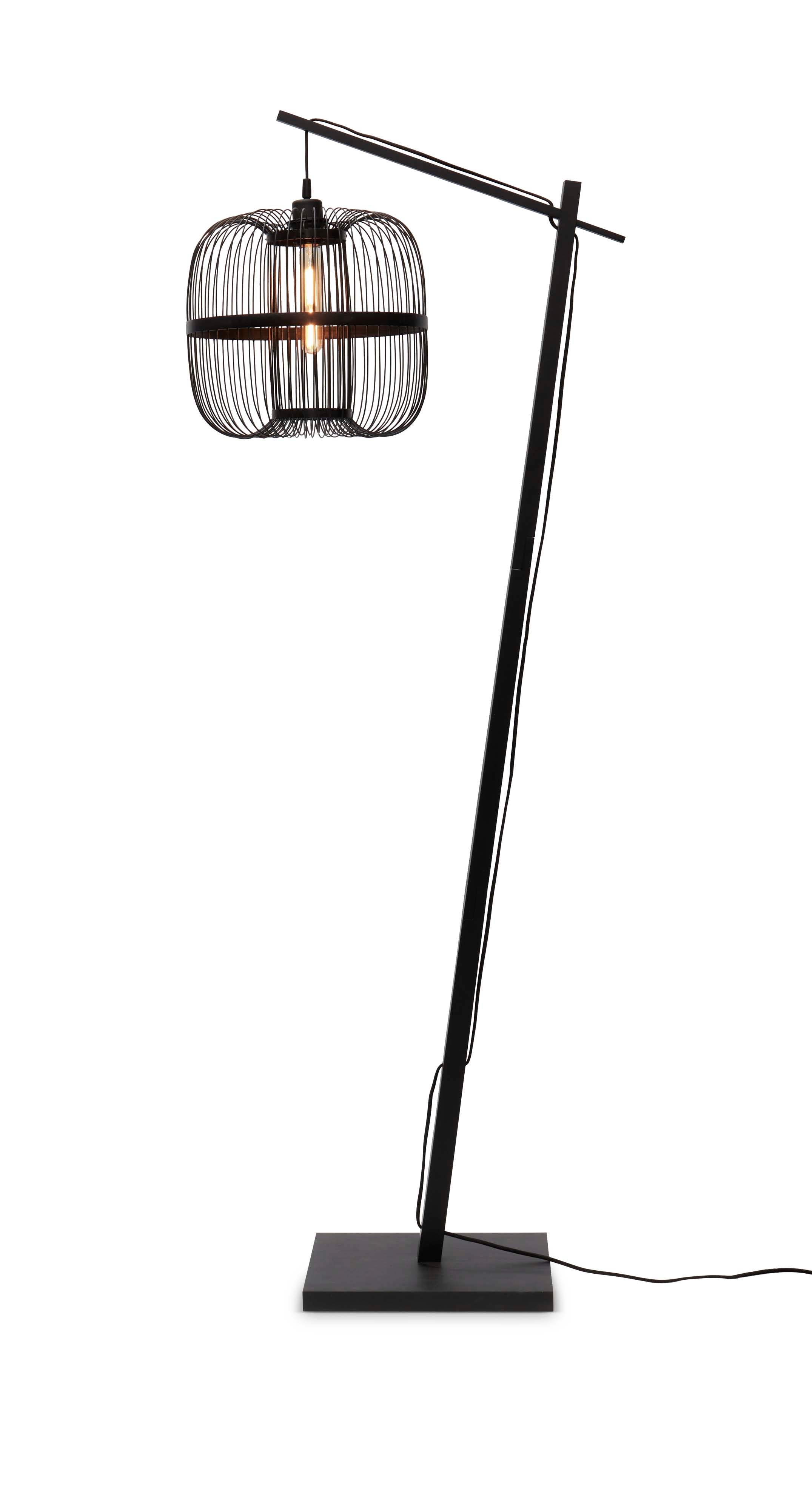 Good&Mojo Stehlampe HOKKAIDO schwarz | 63x36x176cm