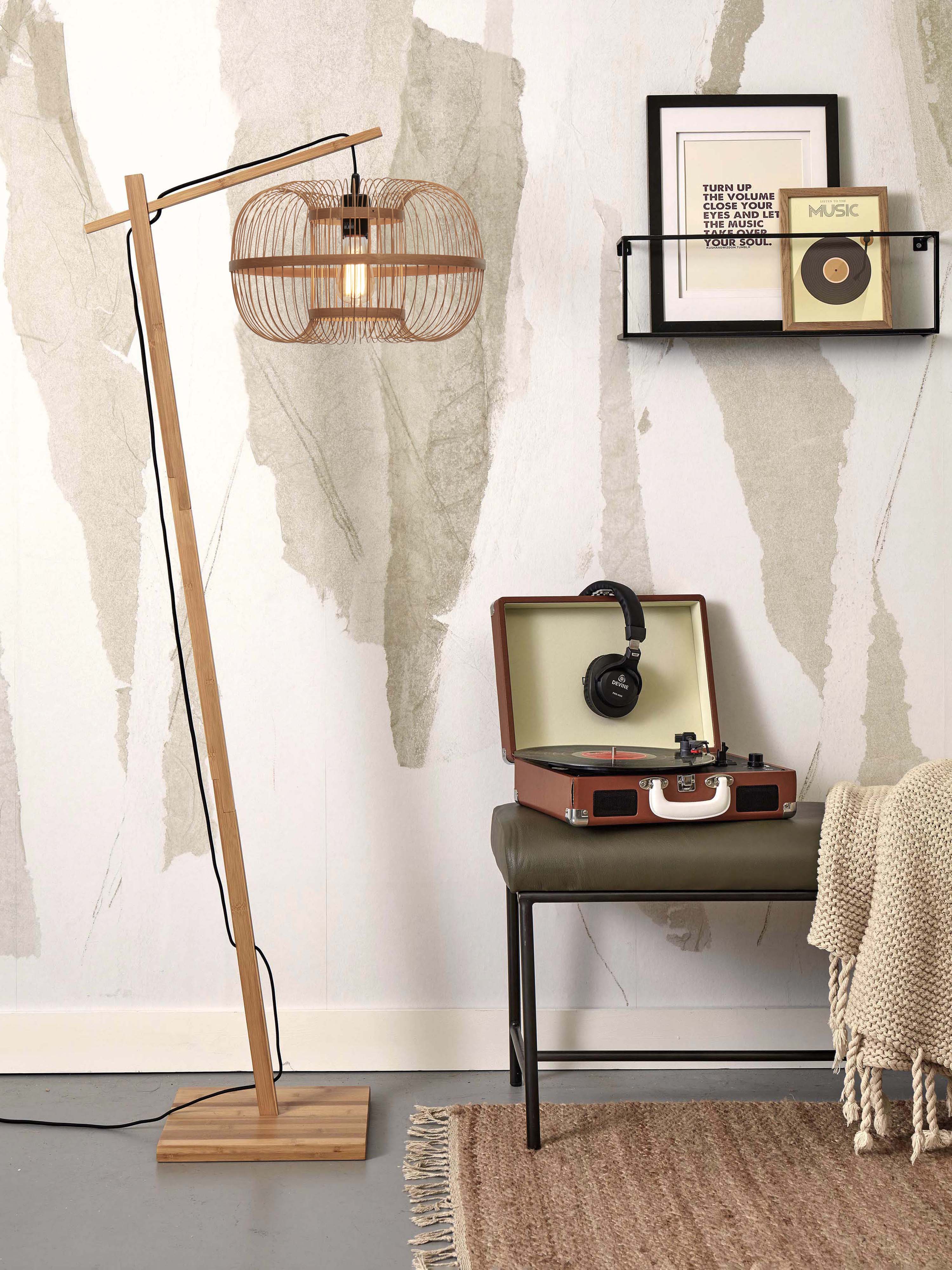 Good&Mojo Stehlampe HOKKAIDO braun | 55x38x150cm