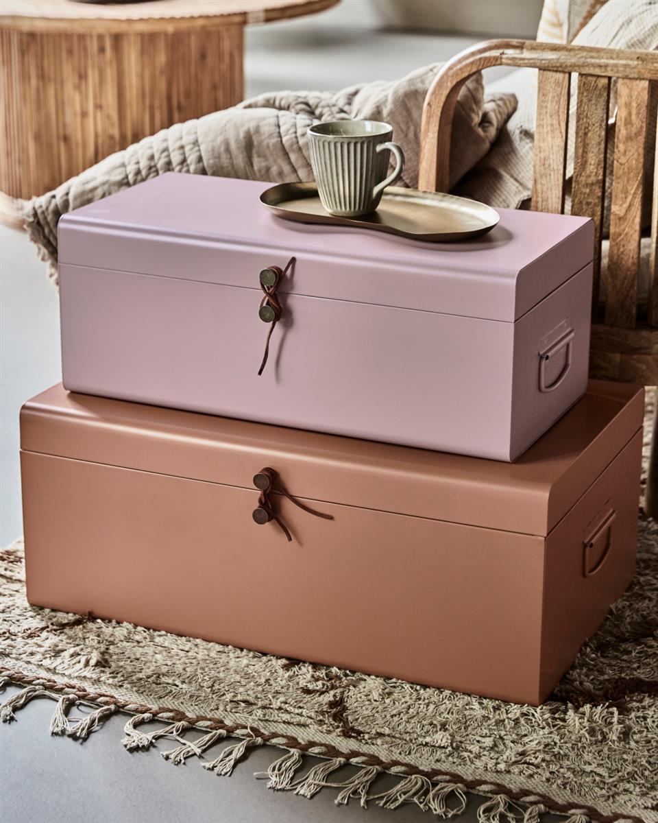 House Doctor Aufbewahrungsboxen METAL beige, rosa - Sir Henrys