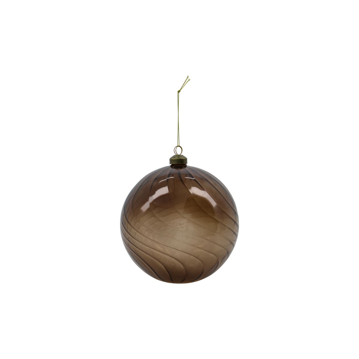 House Doctor Christbaumkugel FLUTED bernstein | Ø15cm - Sir Henrys