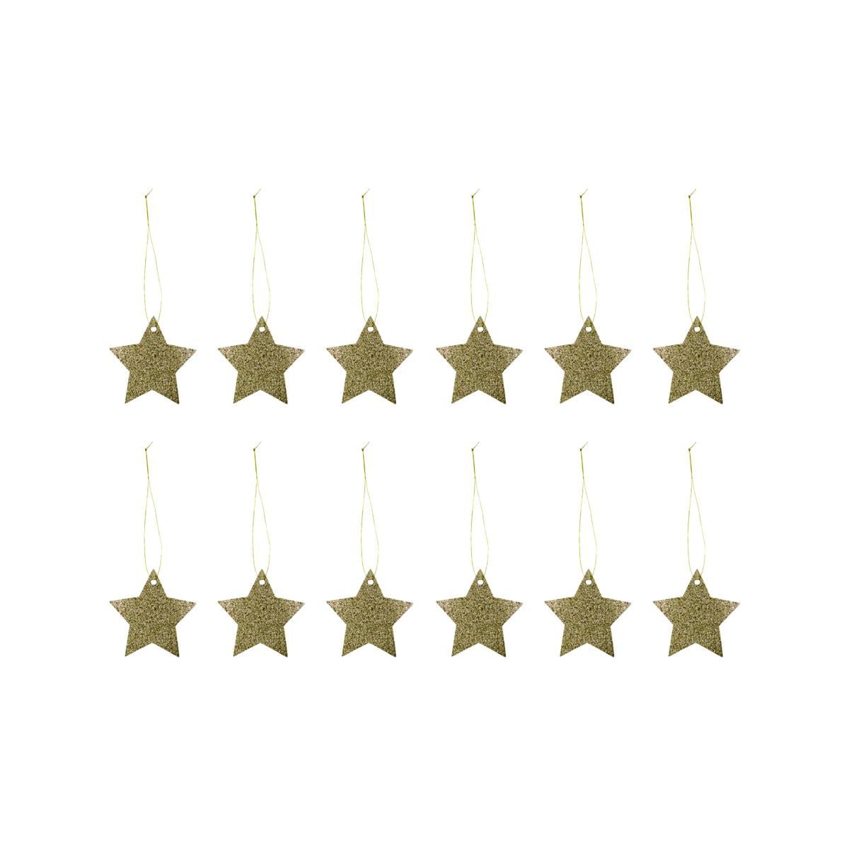 House Doctor Geschenkanhänger STAR gold glitter | Ø7cm - Sir Henrys