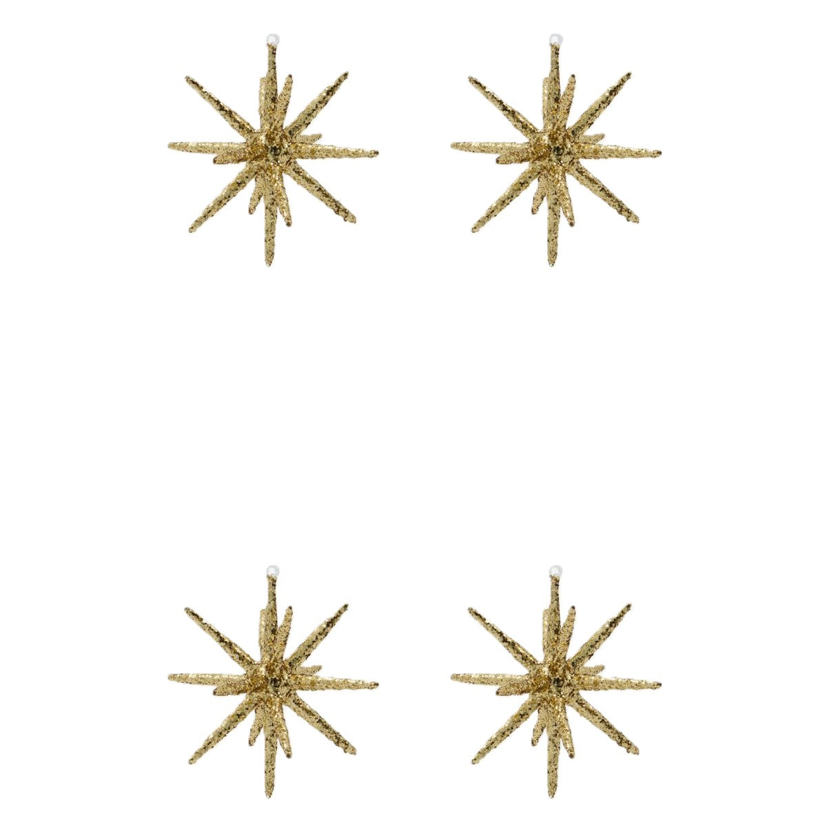 House Doctor Ornamente SPIKE 4er Set braun glitzer | Ø 12 cm
