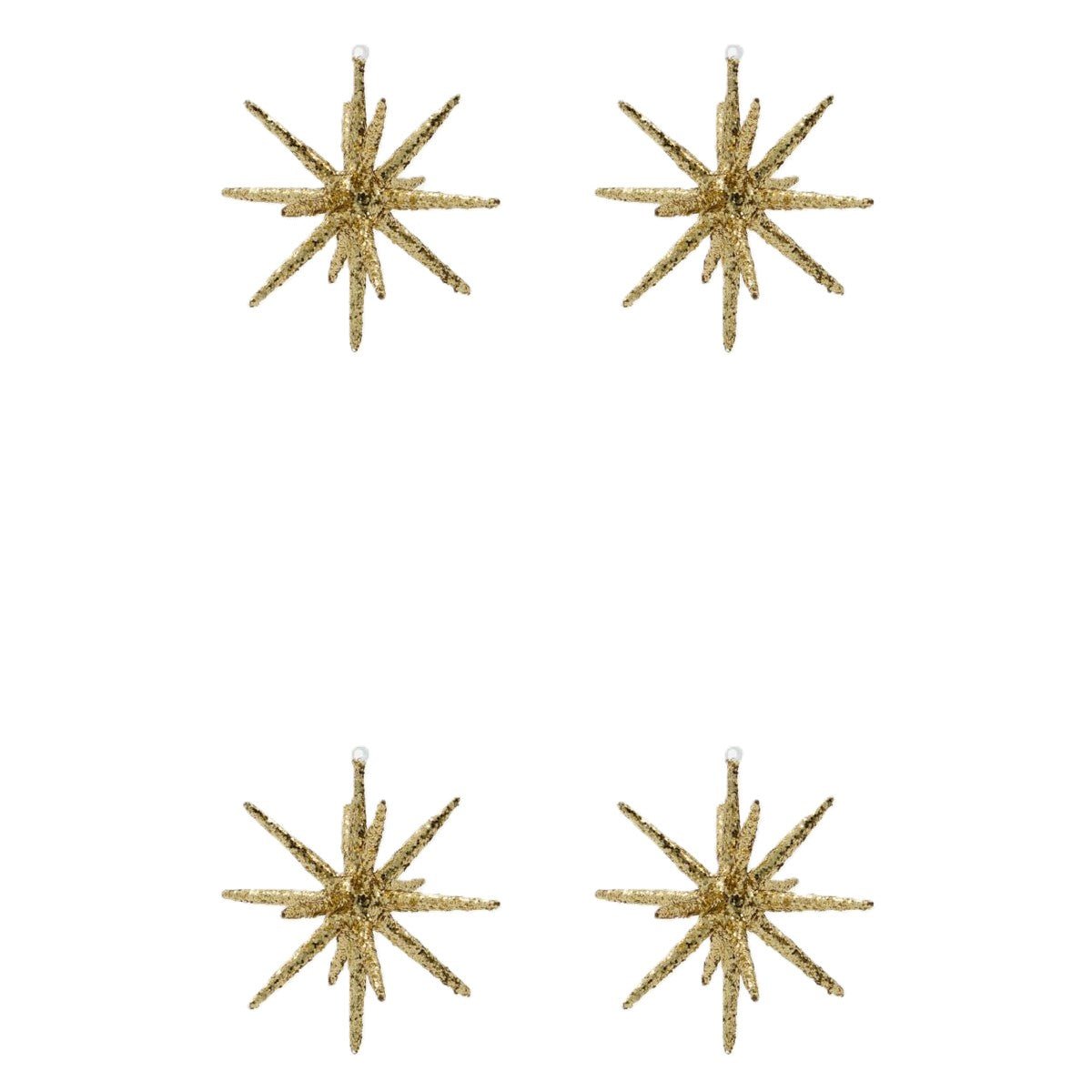 House Doctor Ornamente SPIKE 4er Set braun glitzer | Ø 12 cm - Sir Henrys