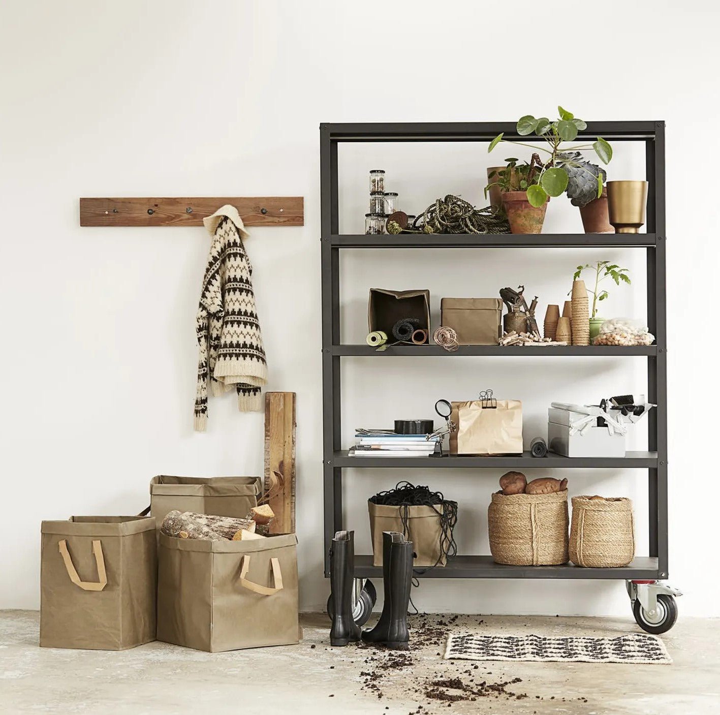 House Doctor Regal mit 4 Rollen HDTROLLEY Stahl grau | 120x180cm - Sir Henrys