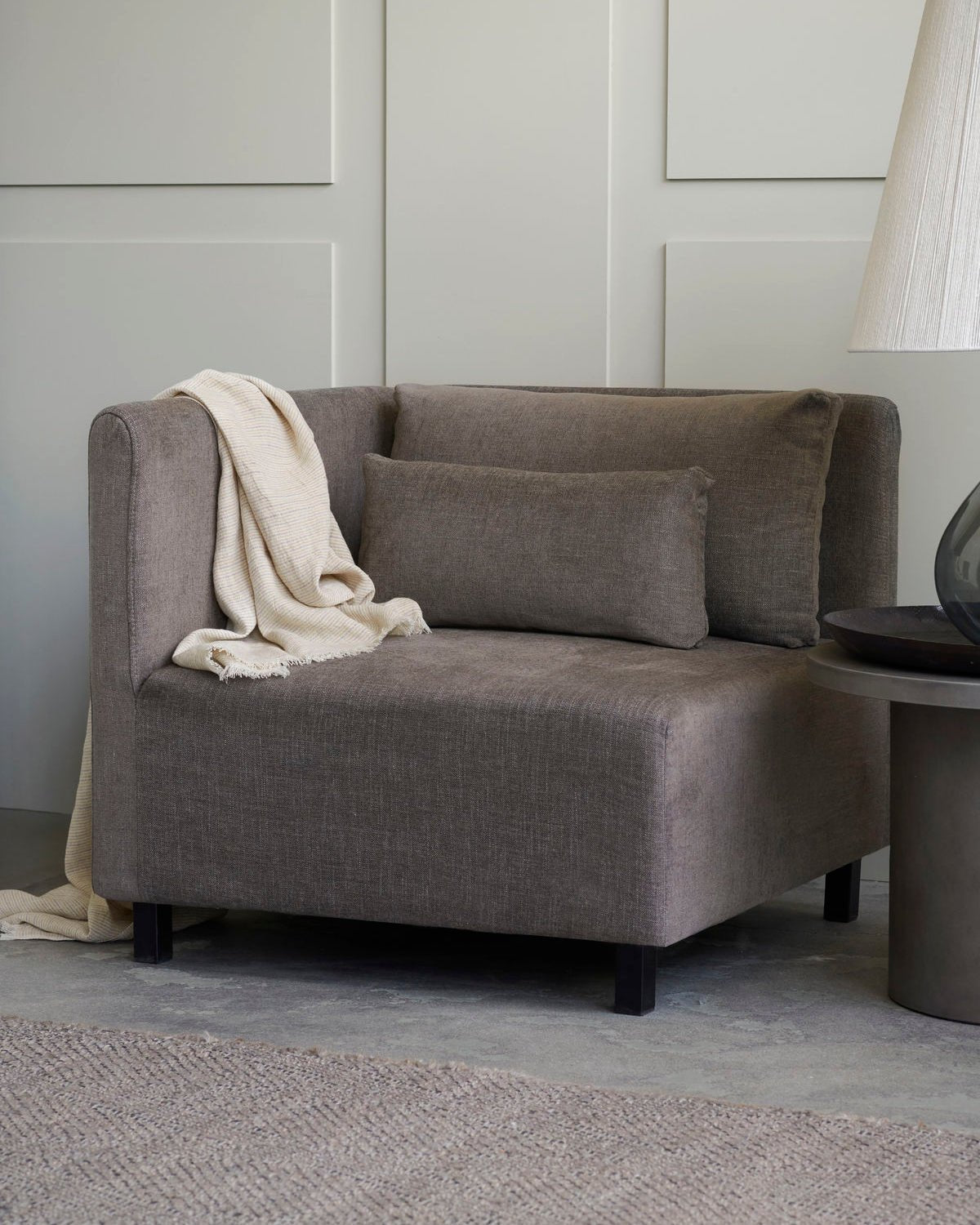 House Doctor Sofa Eckteil HAZEL NIGHT grau/braun - Sir Henrys