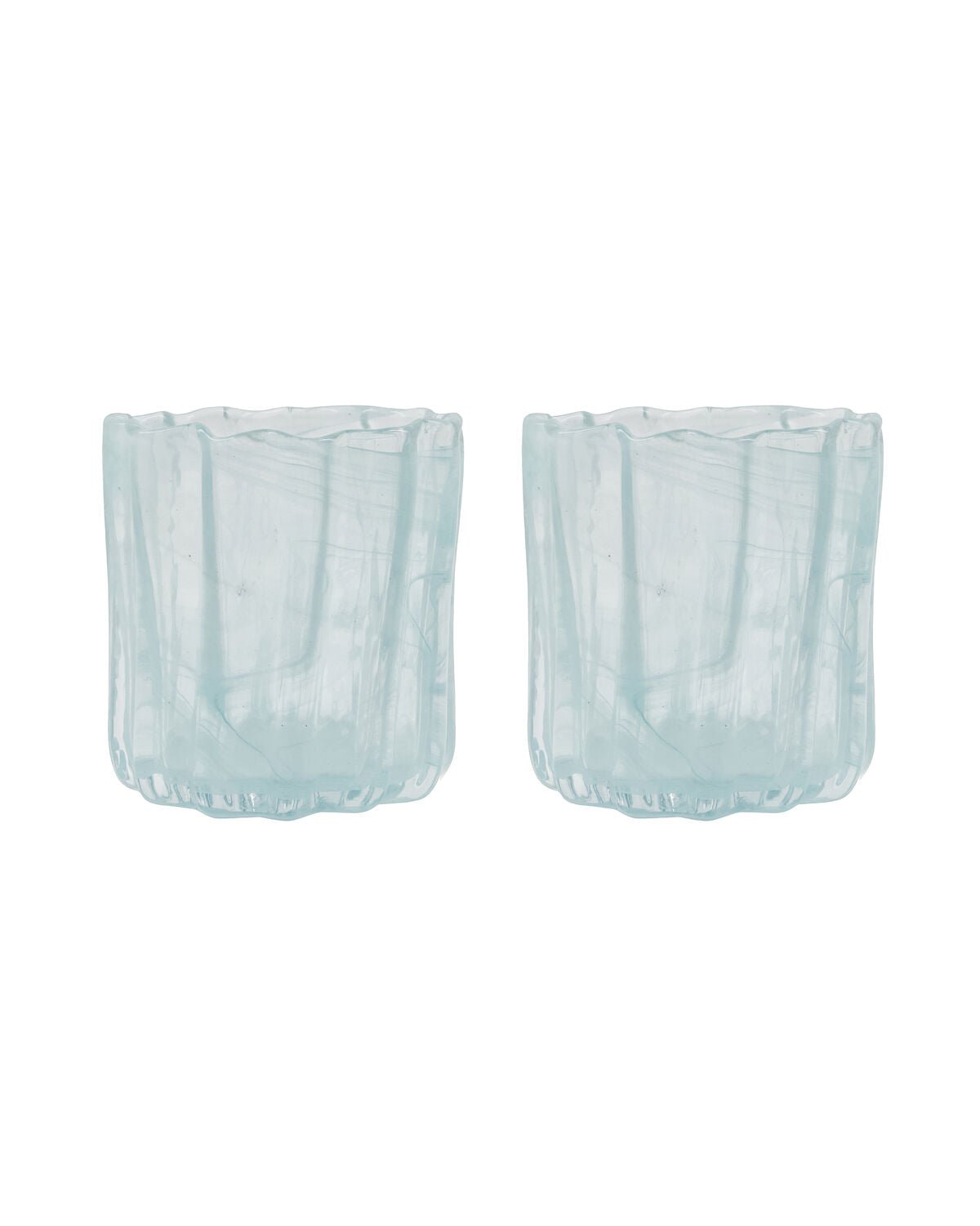 House Doctor Teelichthalter CURL blau 2er Set | 10x11,5cm - Sir Henrys