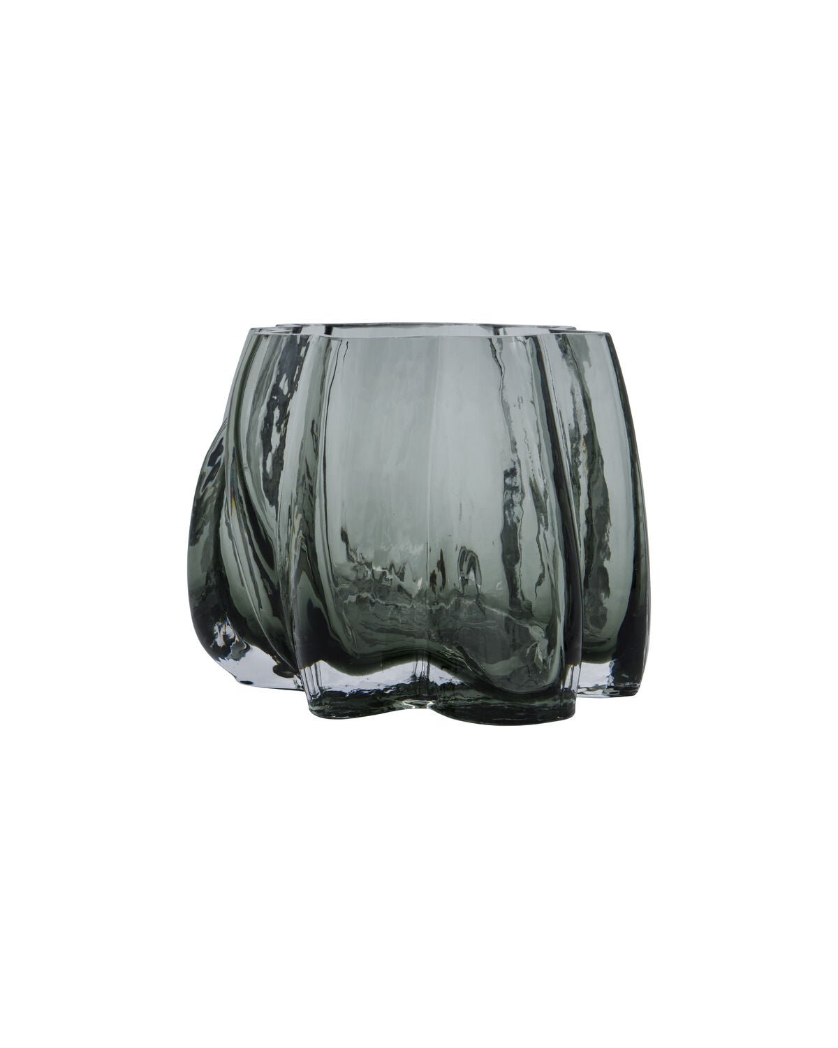 House Doctor Teelichthalter CURVA rauchgrau | 15x12,5cm - Sir Henrys
