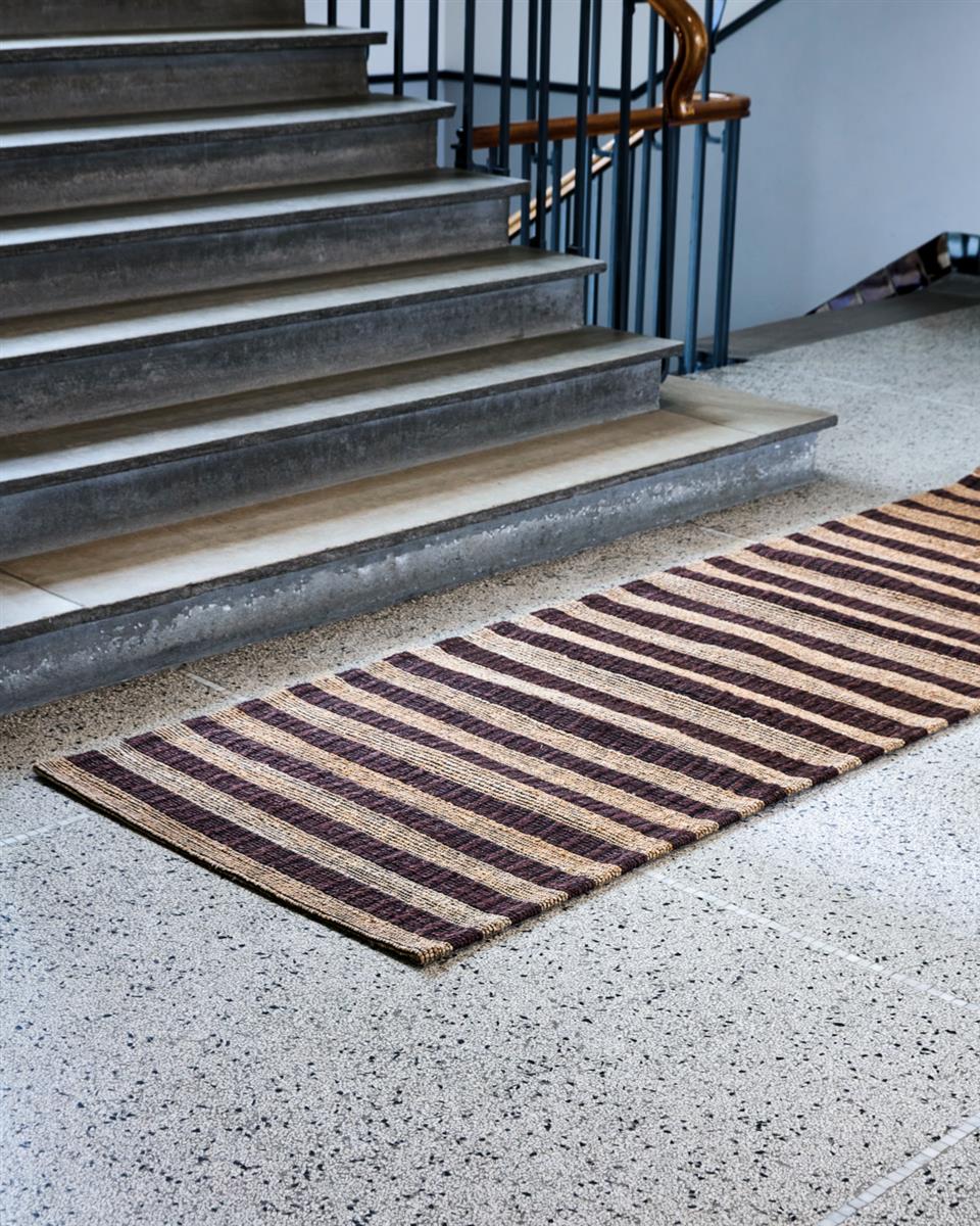 House Doctor Teppich BLOCK braun natur | 300x90cm - Sir Henrys