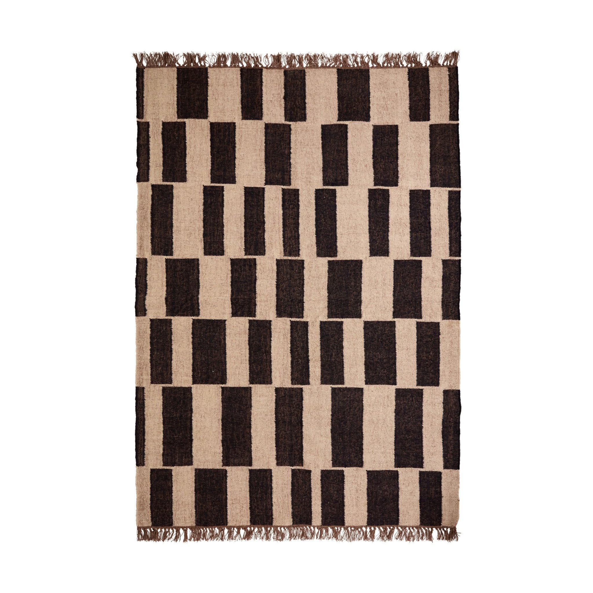 House Doctor Teppich GRAPH schwarz natur | 230x160cm - Sir Henrys