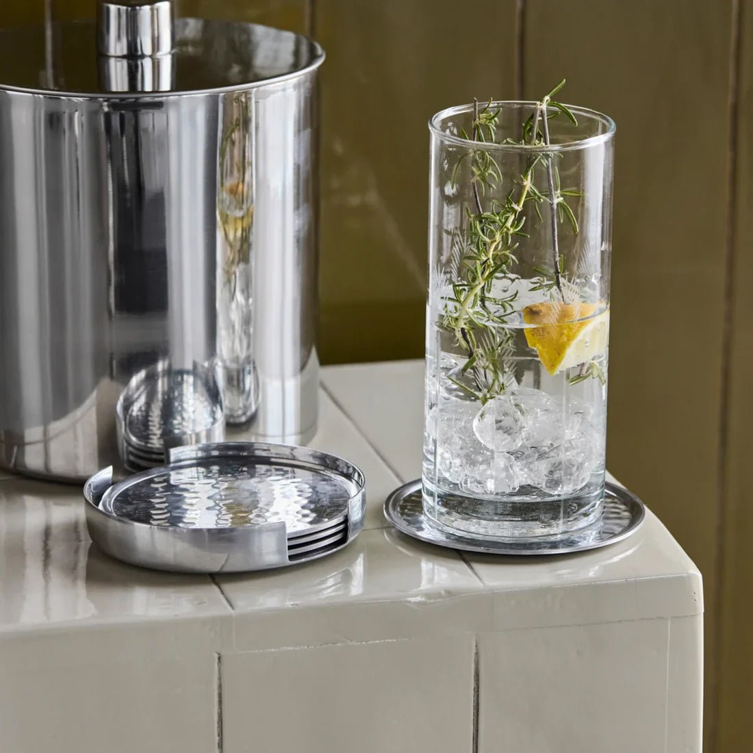 House Doctor Untersetzer COASTER 5er Set silber | Ø10x1,9cm - Sir Henrys