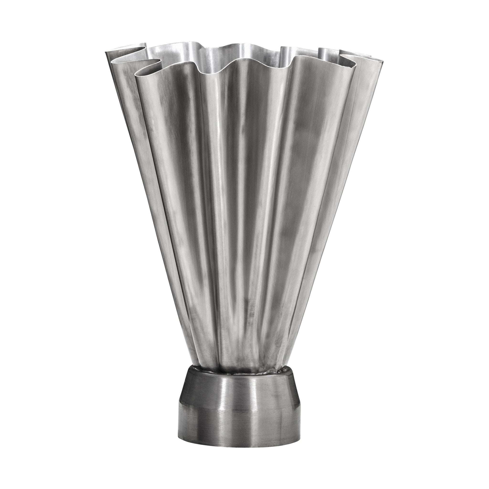 House Doctor Vase FLOOD gebürstetes silber | 10x10x33cm - Sir Henrys