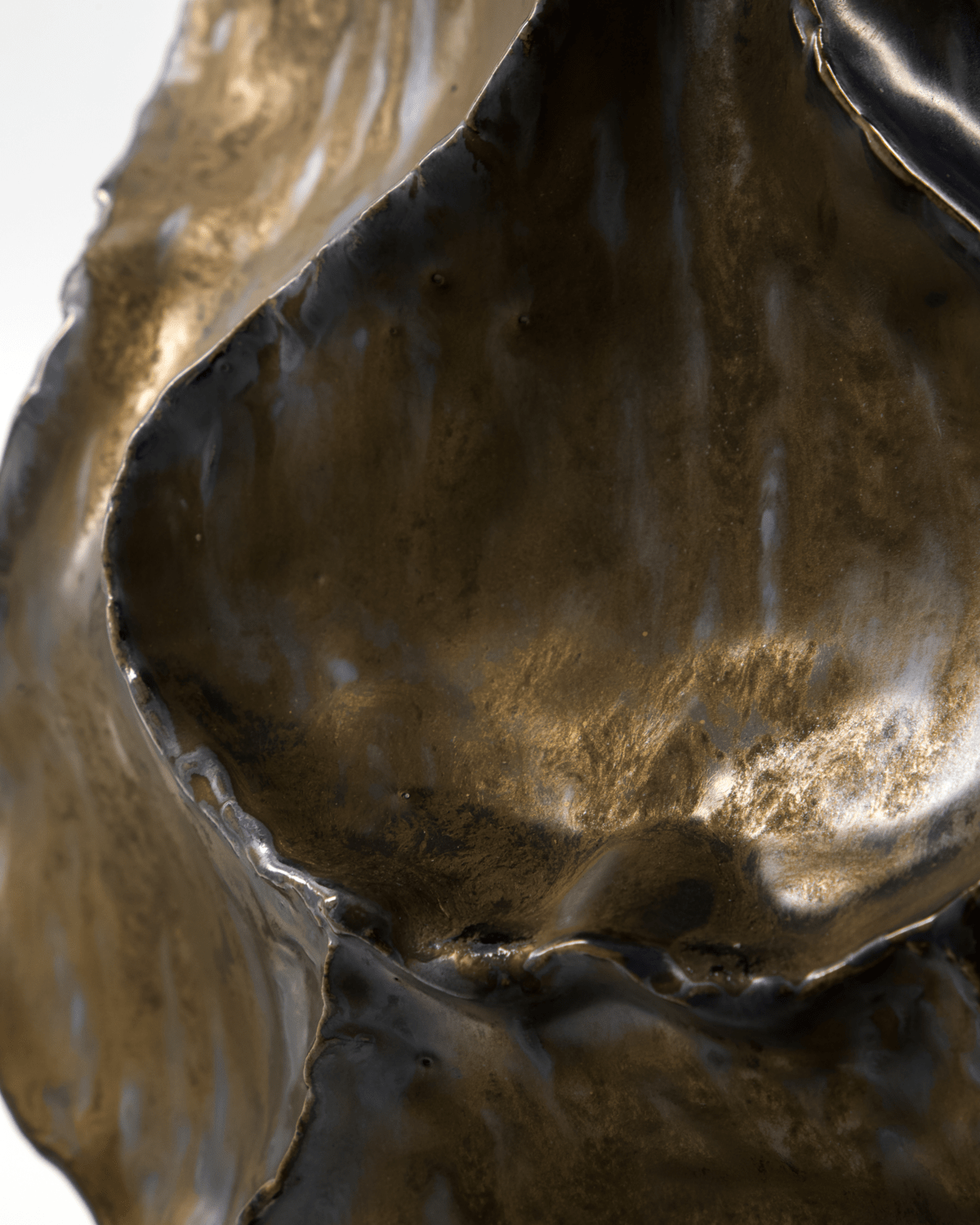 House Doctor Vase WAVES antik metall | 30x29,5x34cm - Sir Henrys