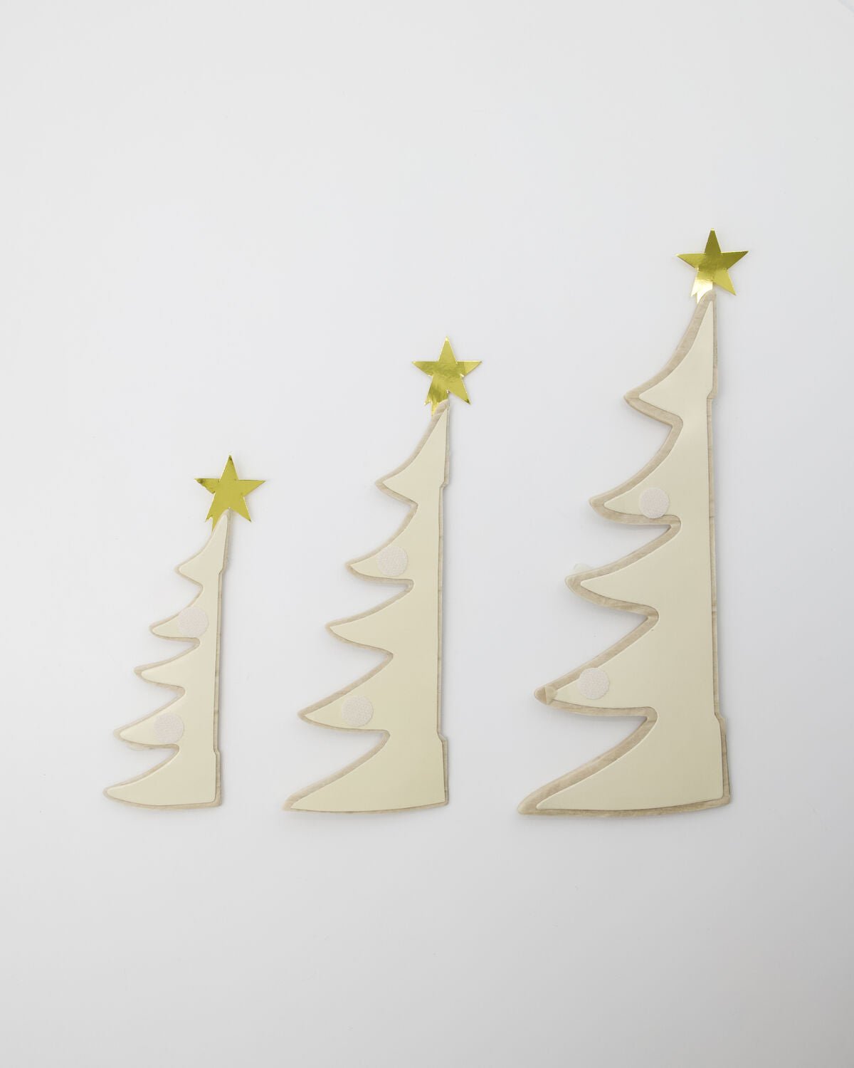 House Doctor Weihnachtsbaum TREE 3er Set creme elfenbein - Sir Henrys