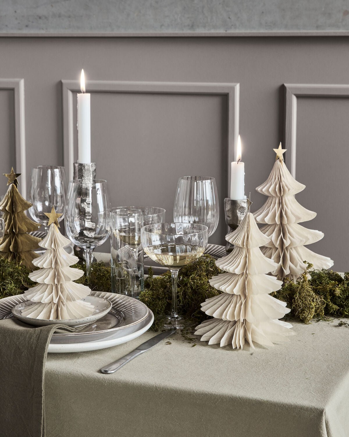 House Doctor Weihnachtsbaum TREE 3er Set creme elfenbein - Sir Henrys