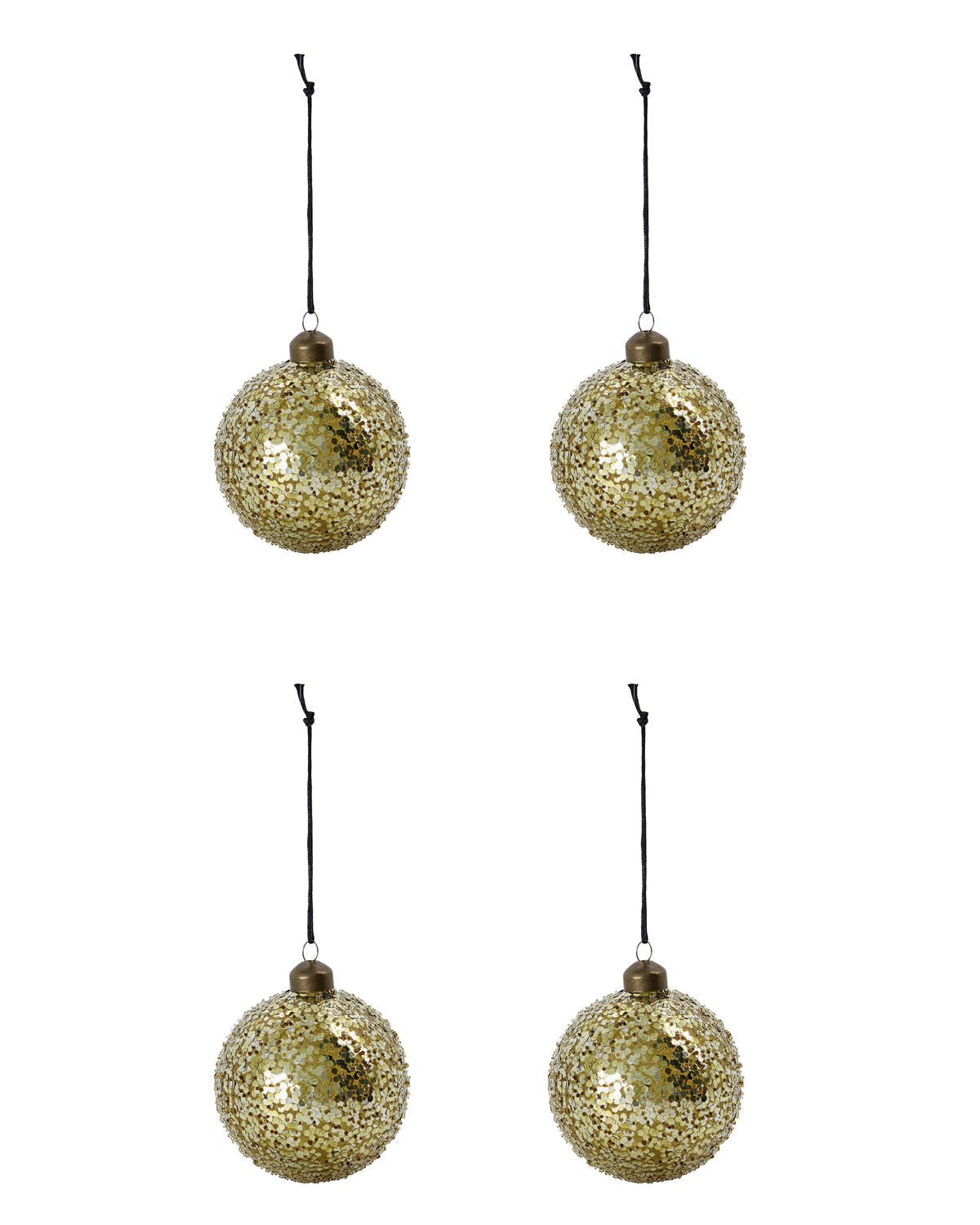 House Doctor Weihnachtskugel CHOSEN gold 4er Set | Ø 8cm - Sir Henrys