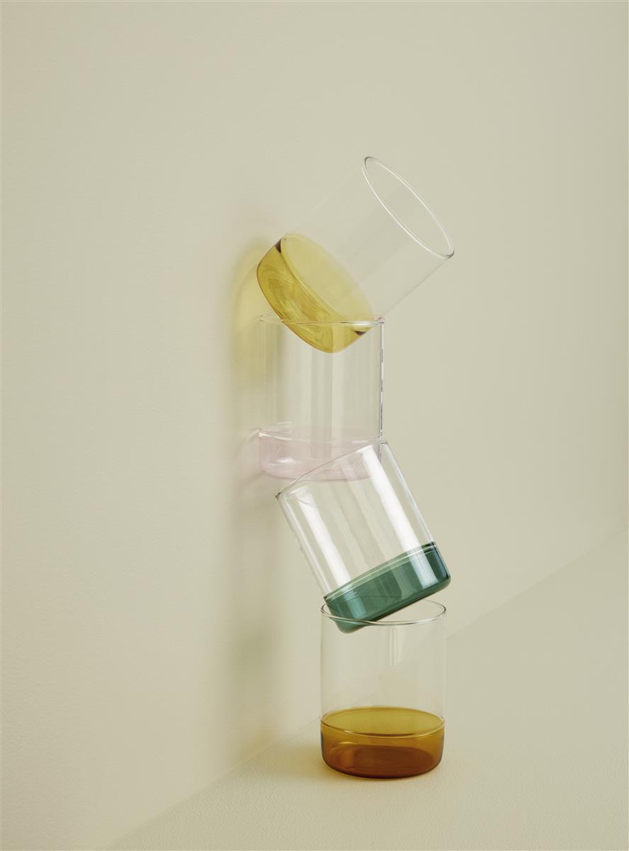 Hübsch Trinkglas KIOSK bernstein | Ø8x10cm