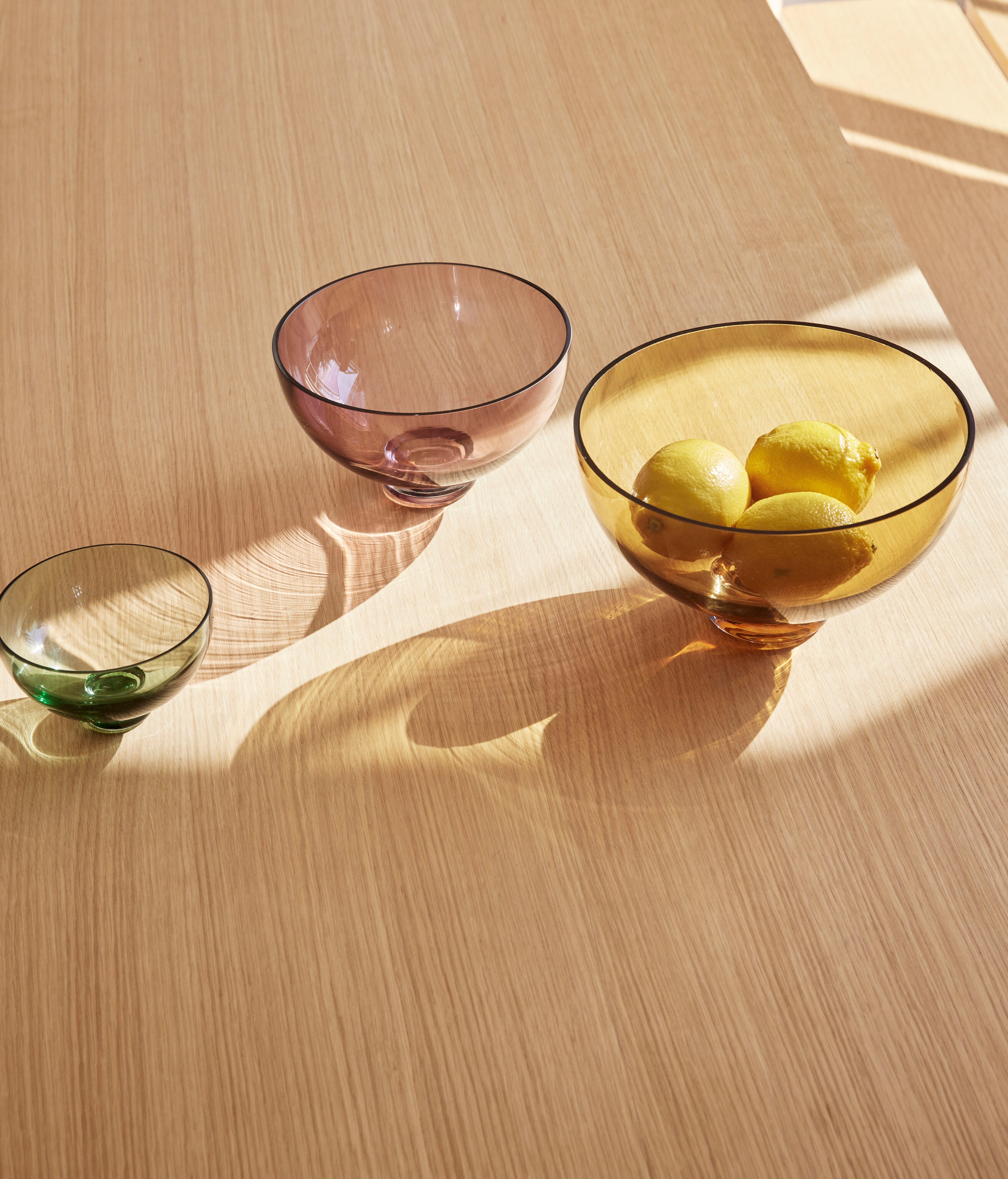 Hübsch Schale RADIANT bunt 3er Set | Ø12cm Ø18cm Ø22cm