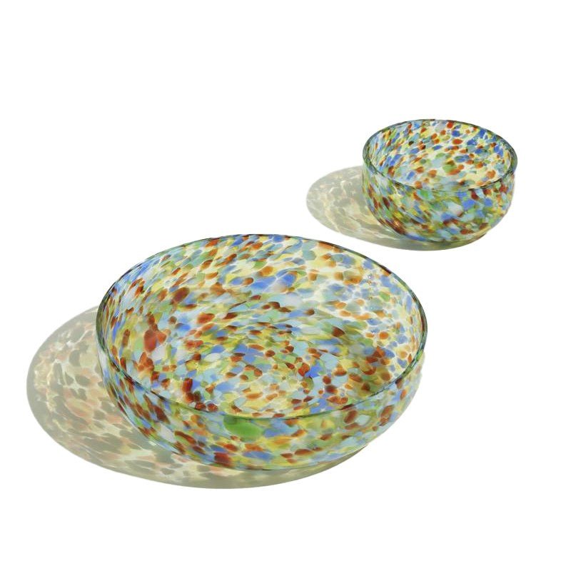 Hübsch Schale CONFETTI bunt 2er Set | Ø15cm Ø26cm - Sir Henrys