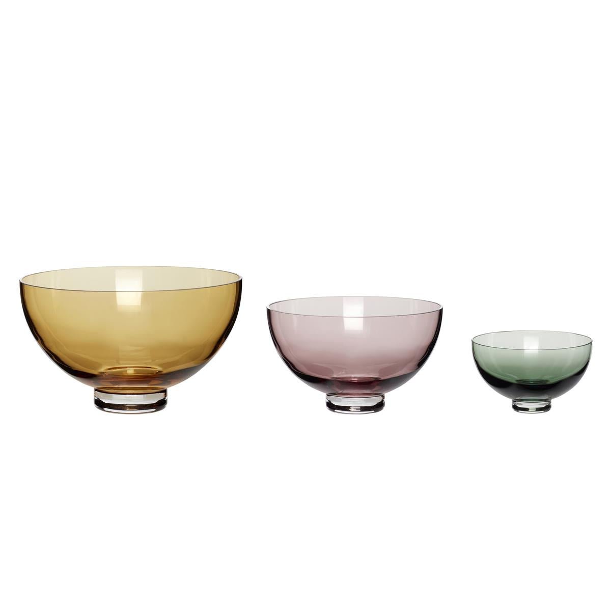 Hübsch Schale RADIANT bunt 3er Set | Ø12cm Ø18cm Ø22cm - Sir Henrys