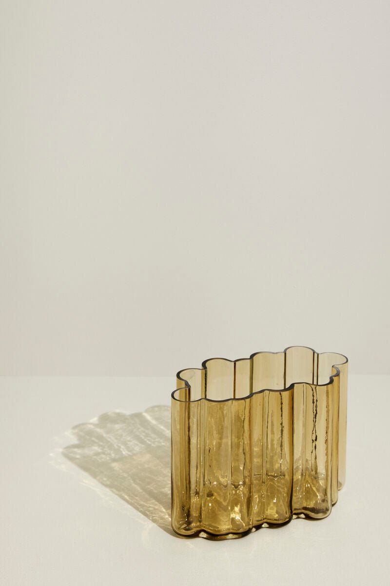 Hübsch Vase UMBER bernstein | 30x16x20cm - Sir Henrys