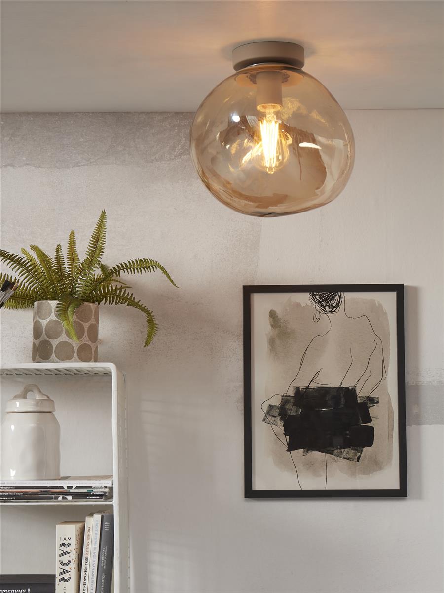 It's about RoMi Deckenlampe HELSINKI Bernstein | 26x26x28cm
