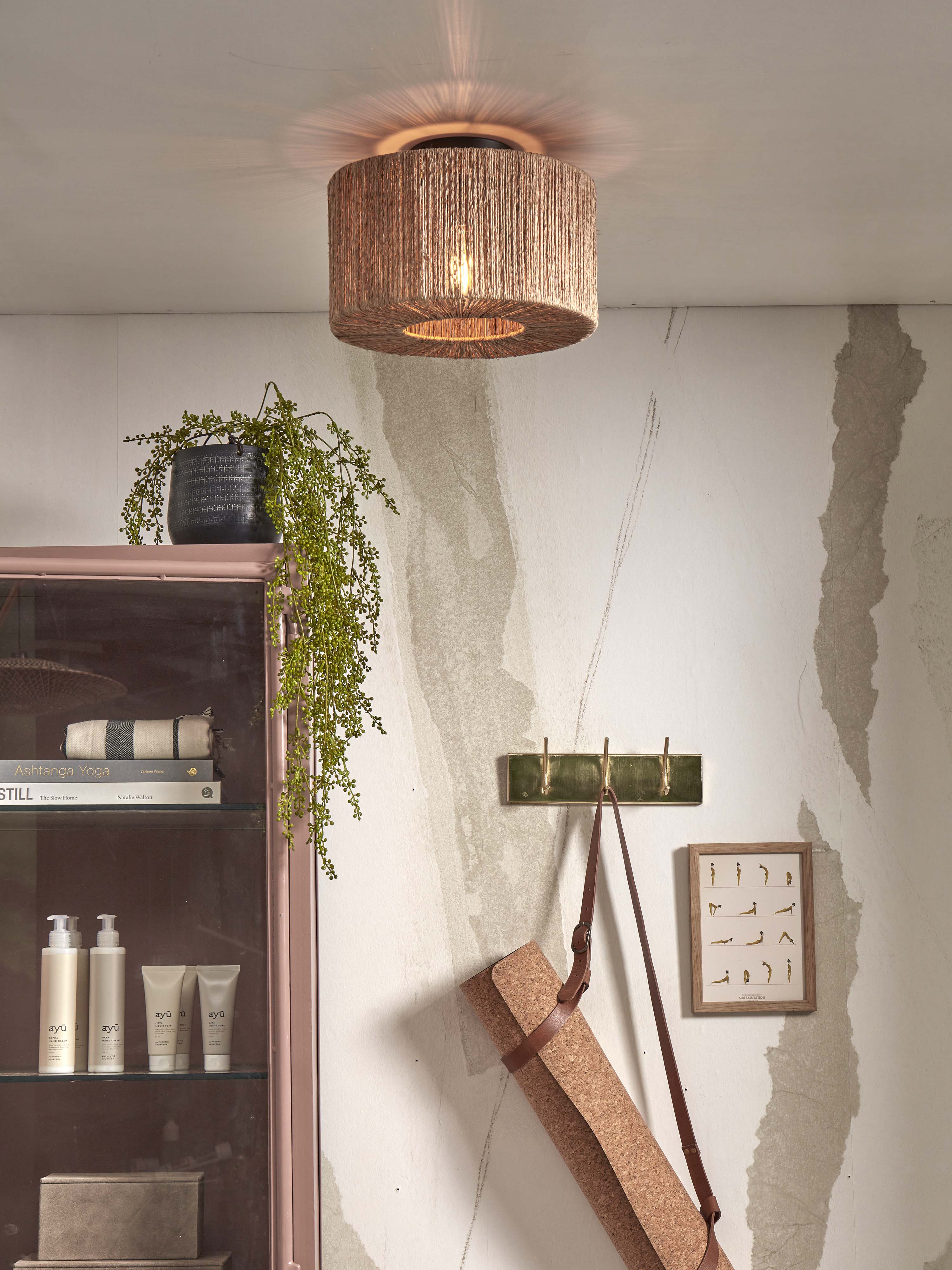 Good&Mojo Deckenlampe IGUAZU natur | 30x30x16cm