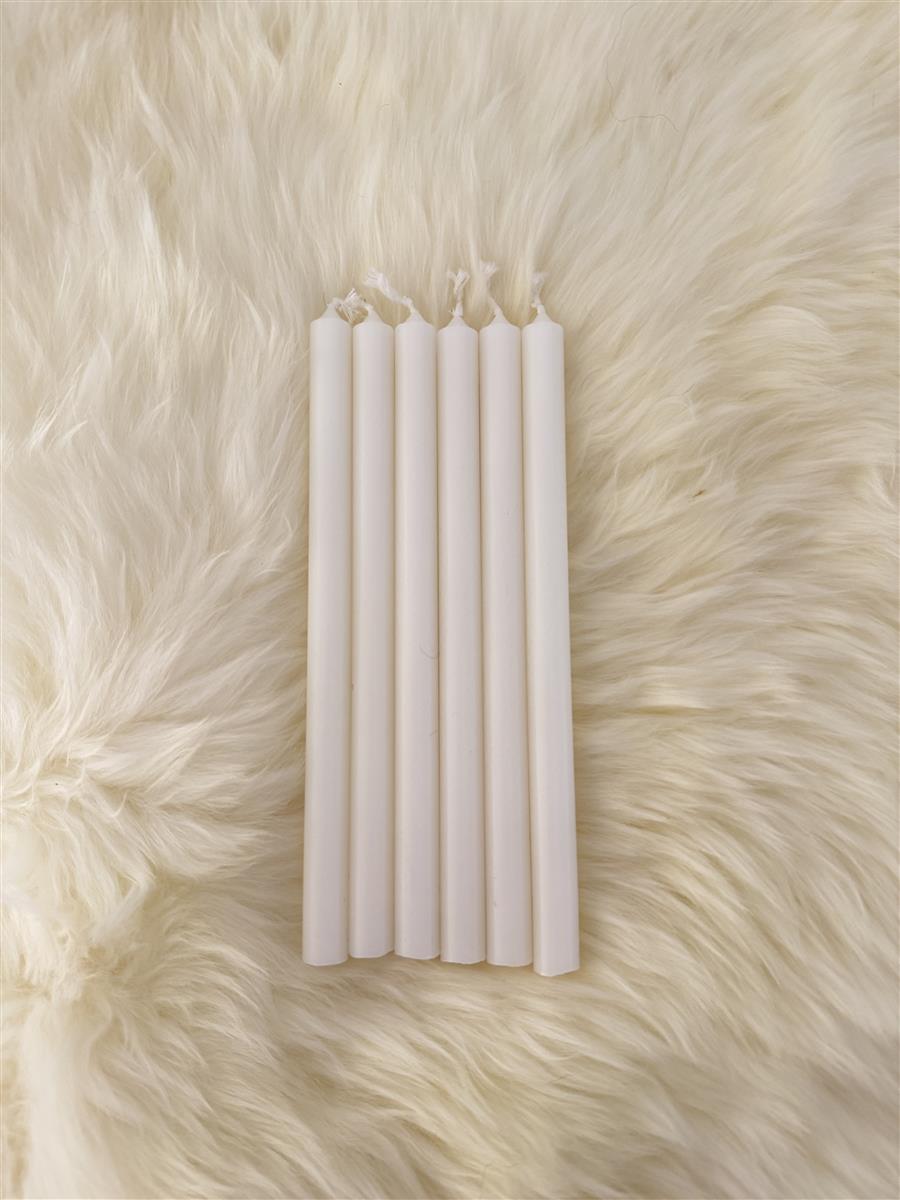 IB Laursen Kerze CELIA WHITE 20cm 12er Set | Ø 1,3cm H20cm - Sir Henrys