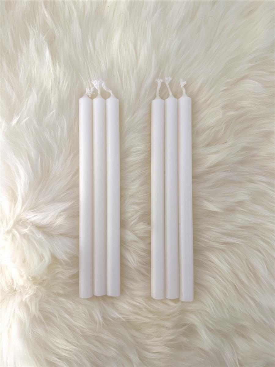 IB Laursen Kerze CELIA WHITE 20cm 12er Set | Ø 1,3cm H20cm - Sir Henrys