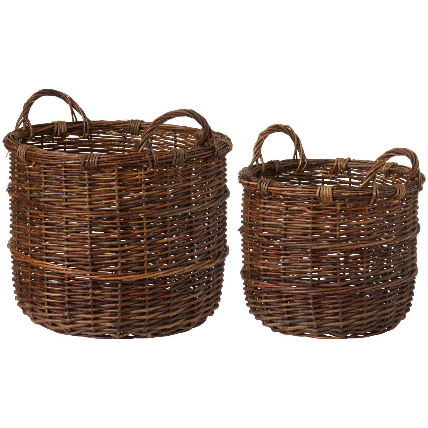 IB Laursen Korb BROWN 2er Set braun | Ø 36cm & 45cm - Sir Henrys
