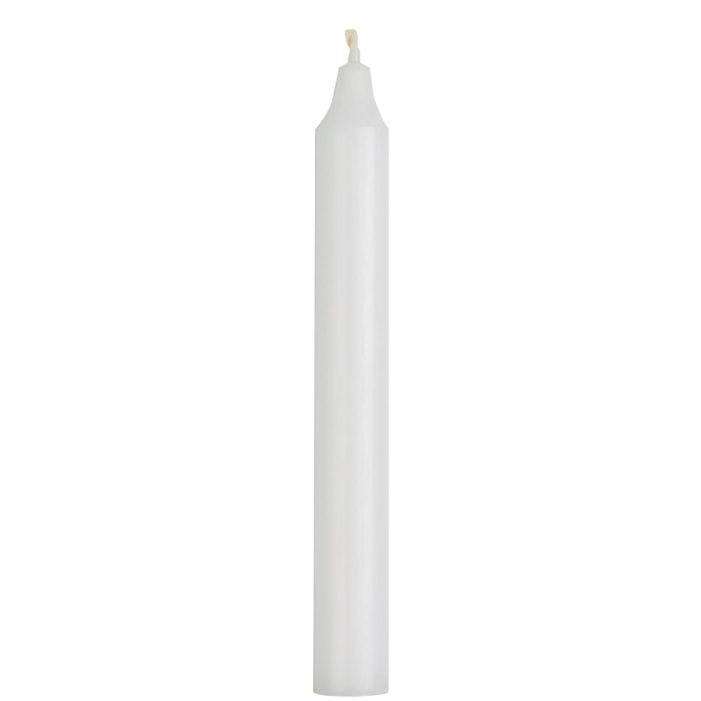 IB Laursen Stabkerze WHITE weiß rustikal | Ø2,2x18cm - Sir Henrys
