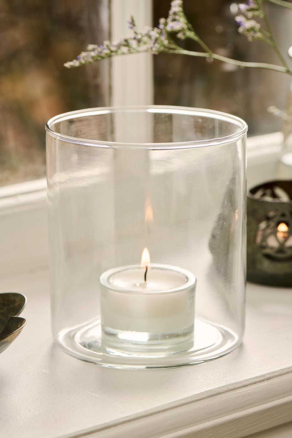 IB Laursen Windlicht GLAS Kerzenhalter fixiert für Teelicht | Ø9,5x11cm - Sir Henrys