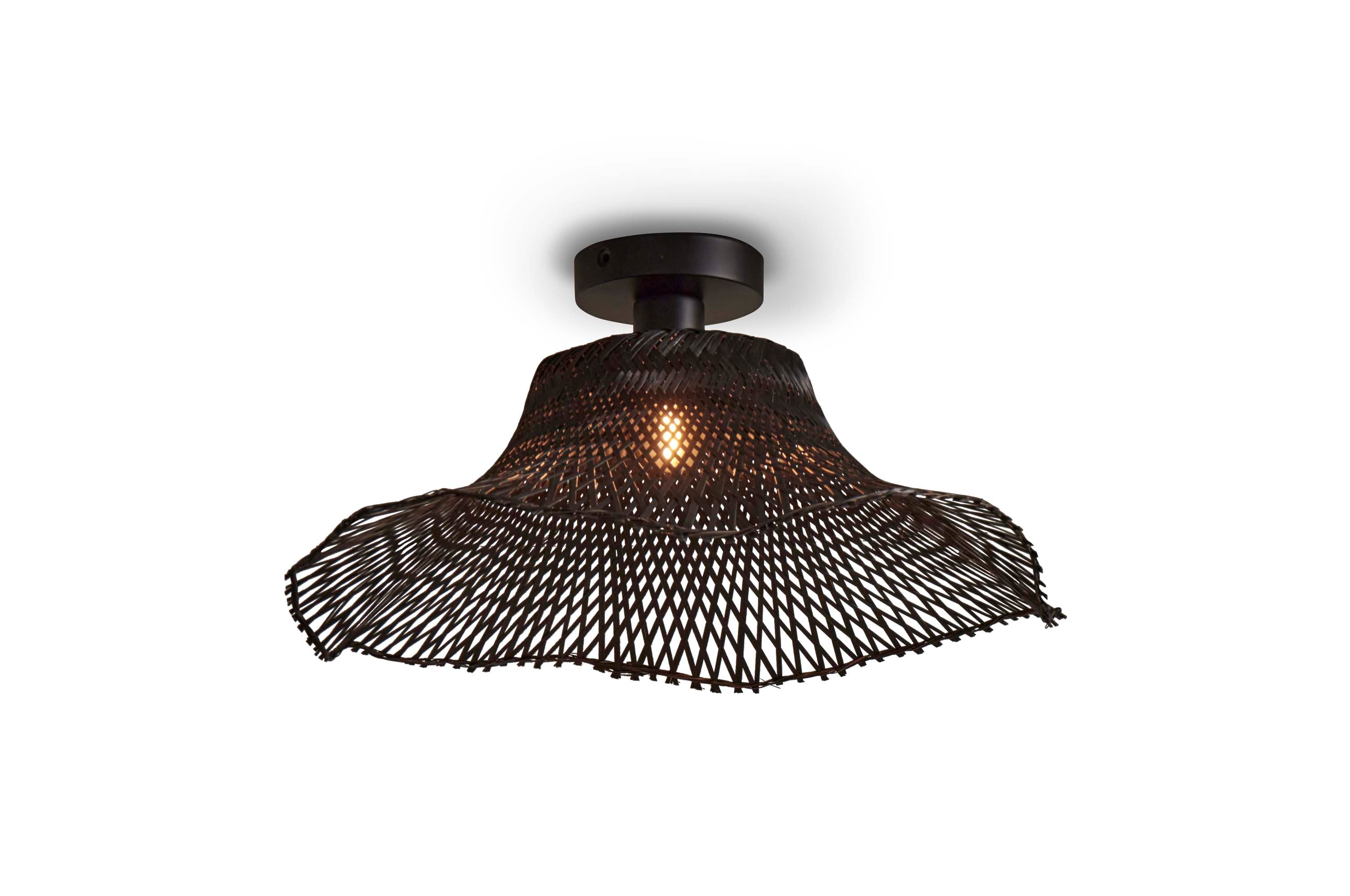 Good&Mojo Deckenlampe IBIZA schwarz | 50x50x15cm