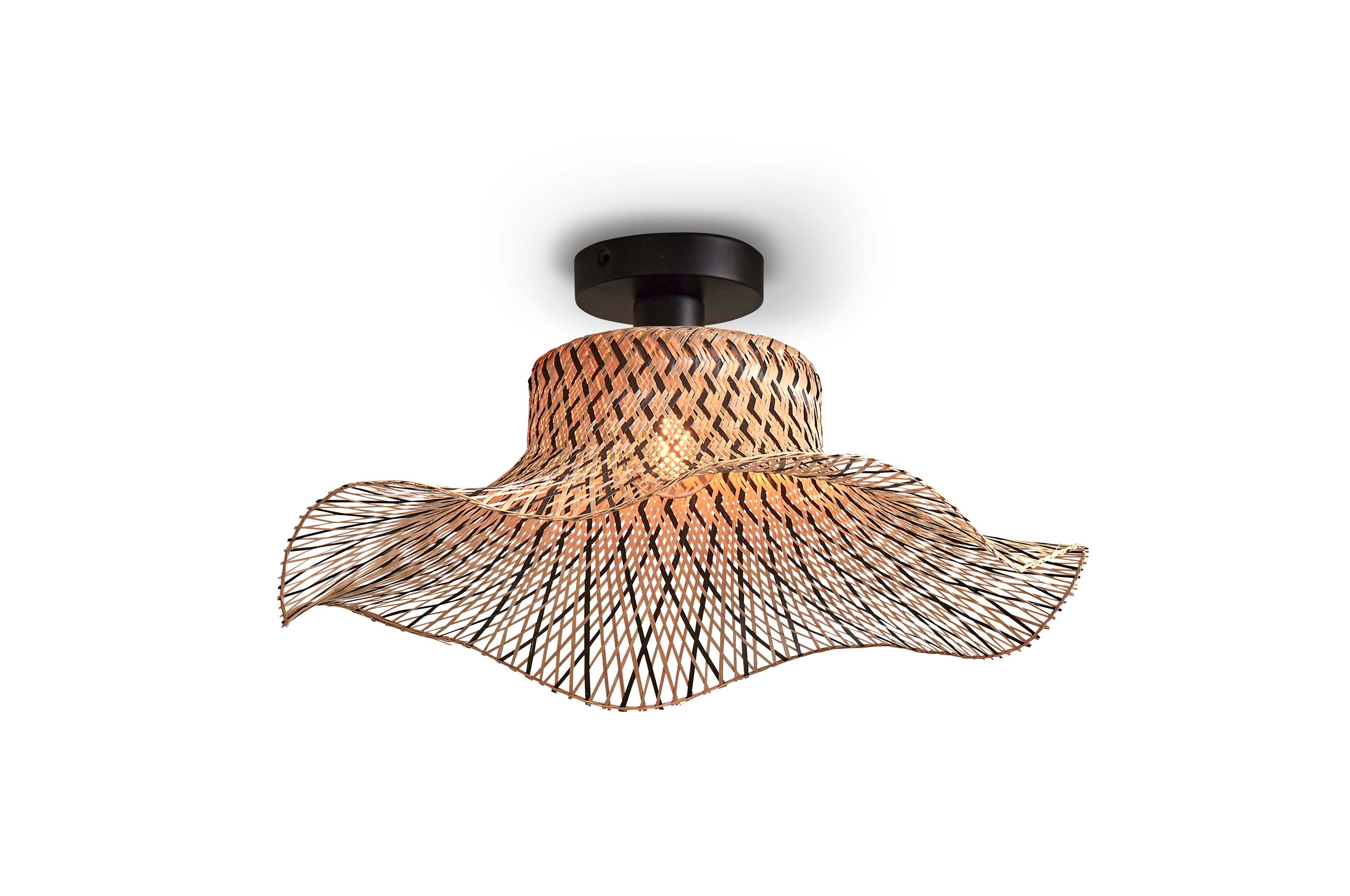 Good&Mojo Deckenlampe IBIZA braun | 50x50x15cm