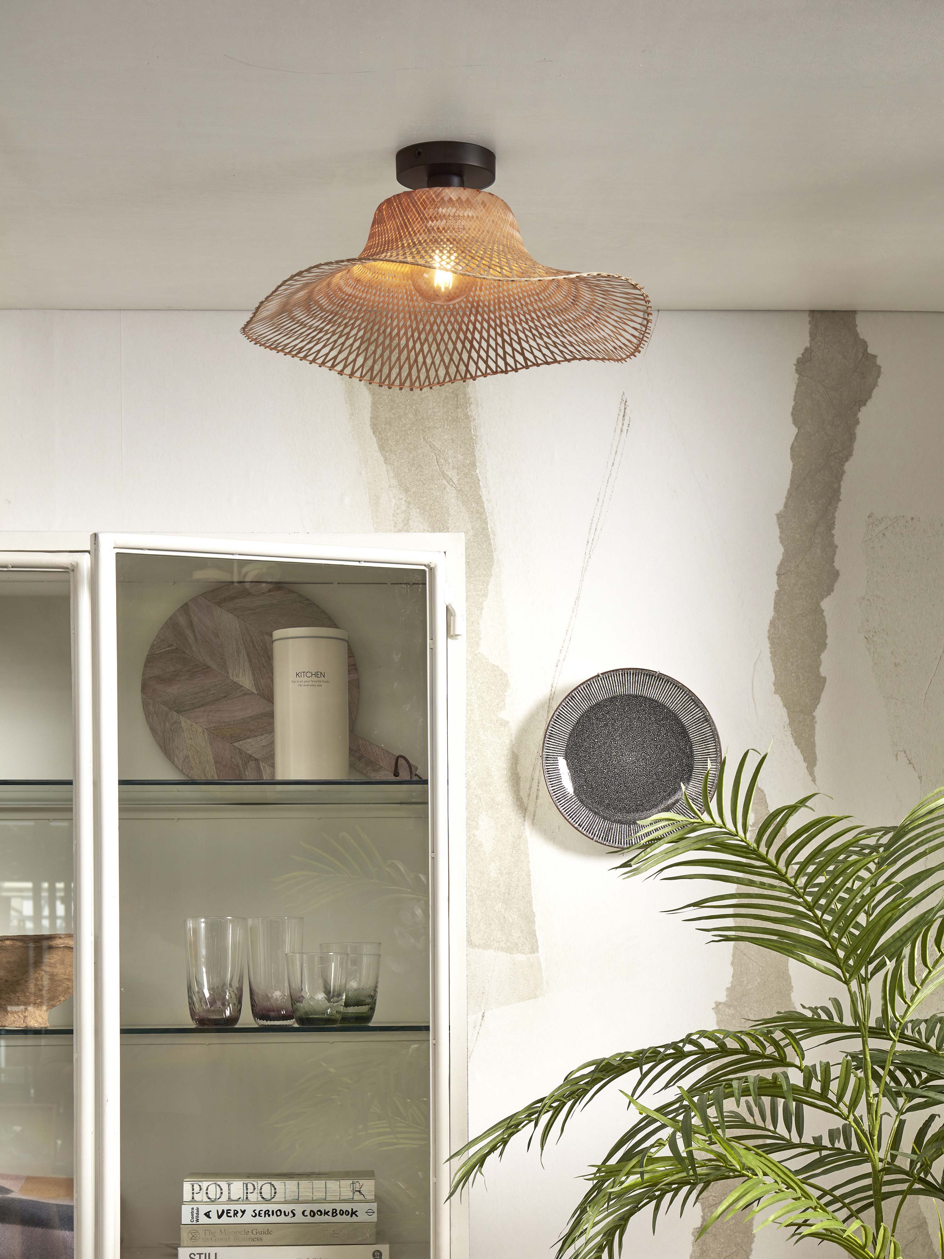 Good&Mojo Deckenlampe IBIZA braun | 50x50x15cm