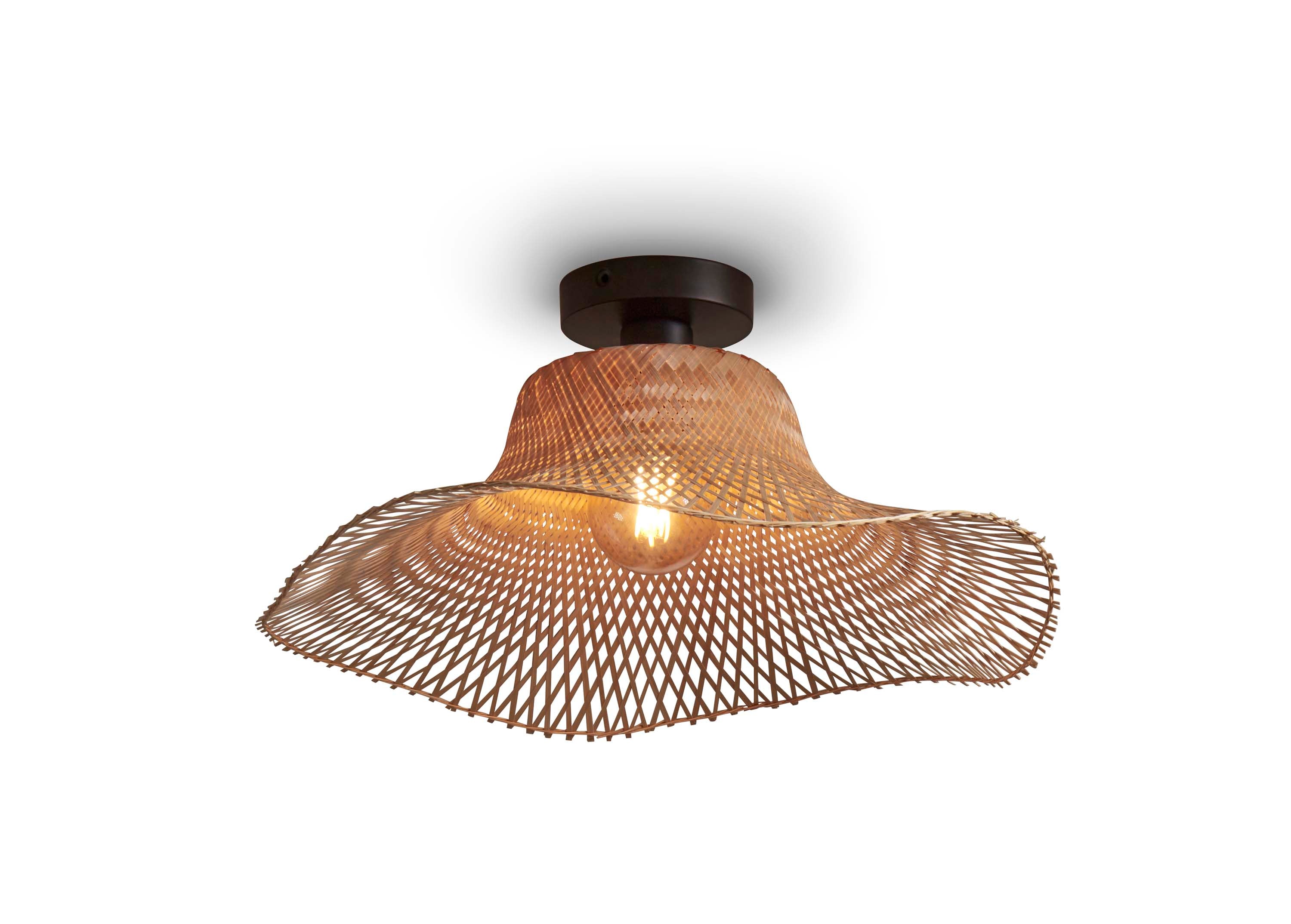 Good&Mojo Deckenlampe IBIZA braun | 50x50x15cm