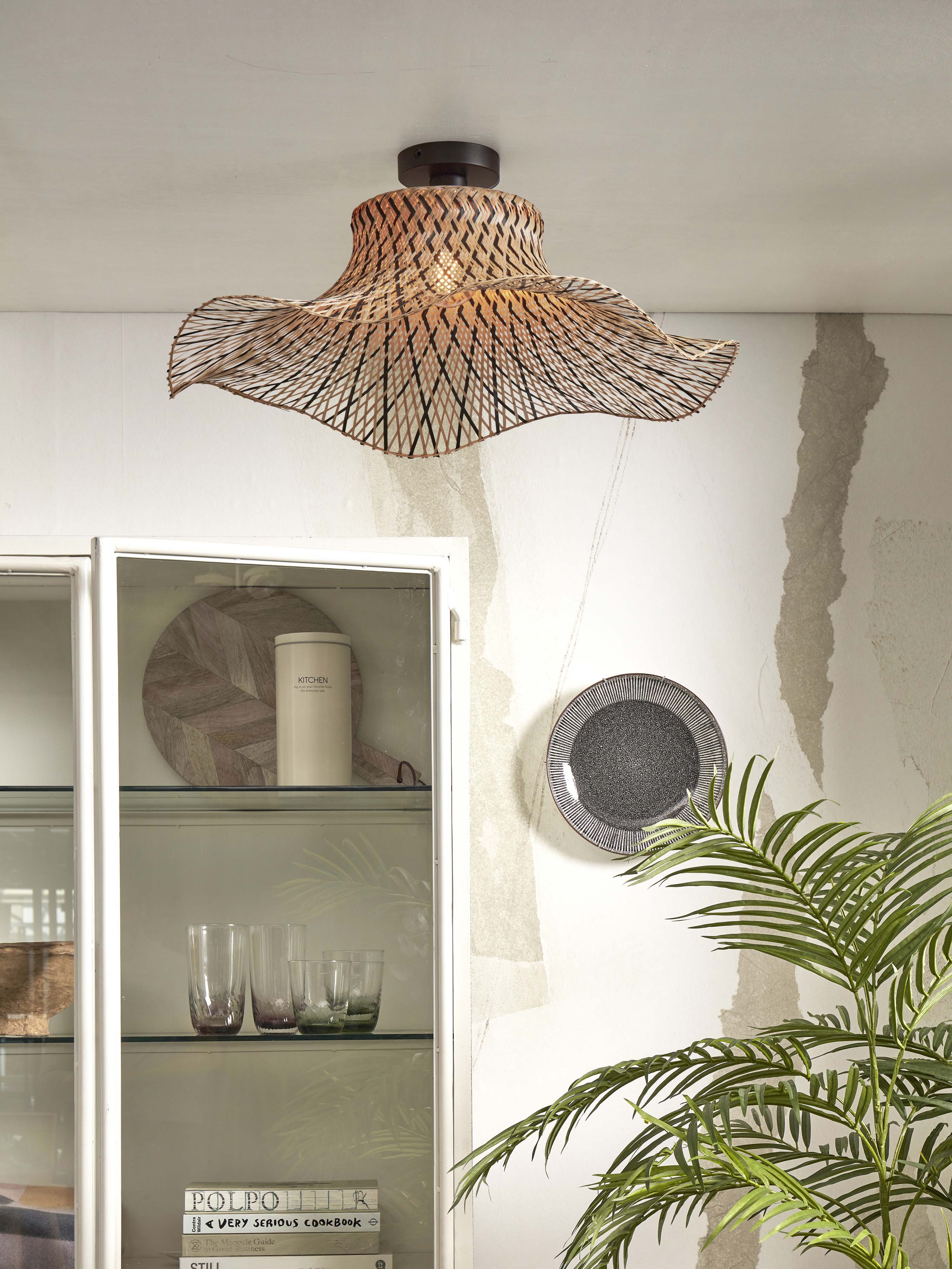 Good&Mojo Deckenlampe IBIZA braun | 65x65x20cm
