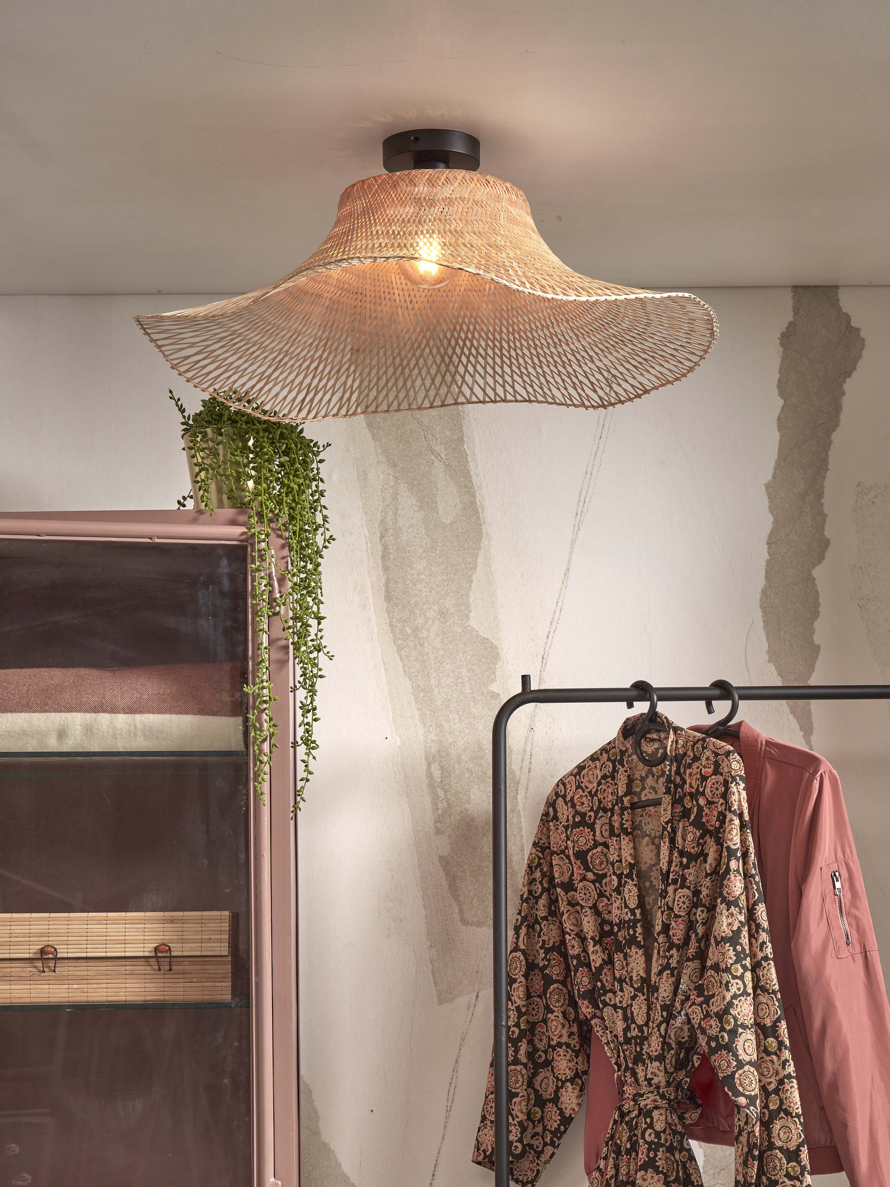 Good&Mojo Deckenlampe IBIZA braun | 65x65x20cm