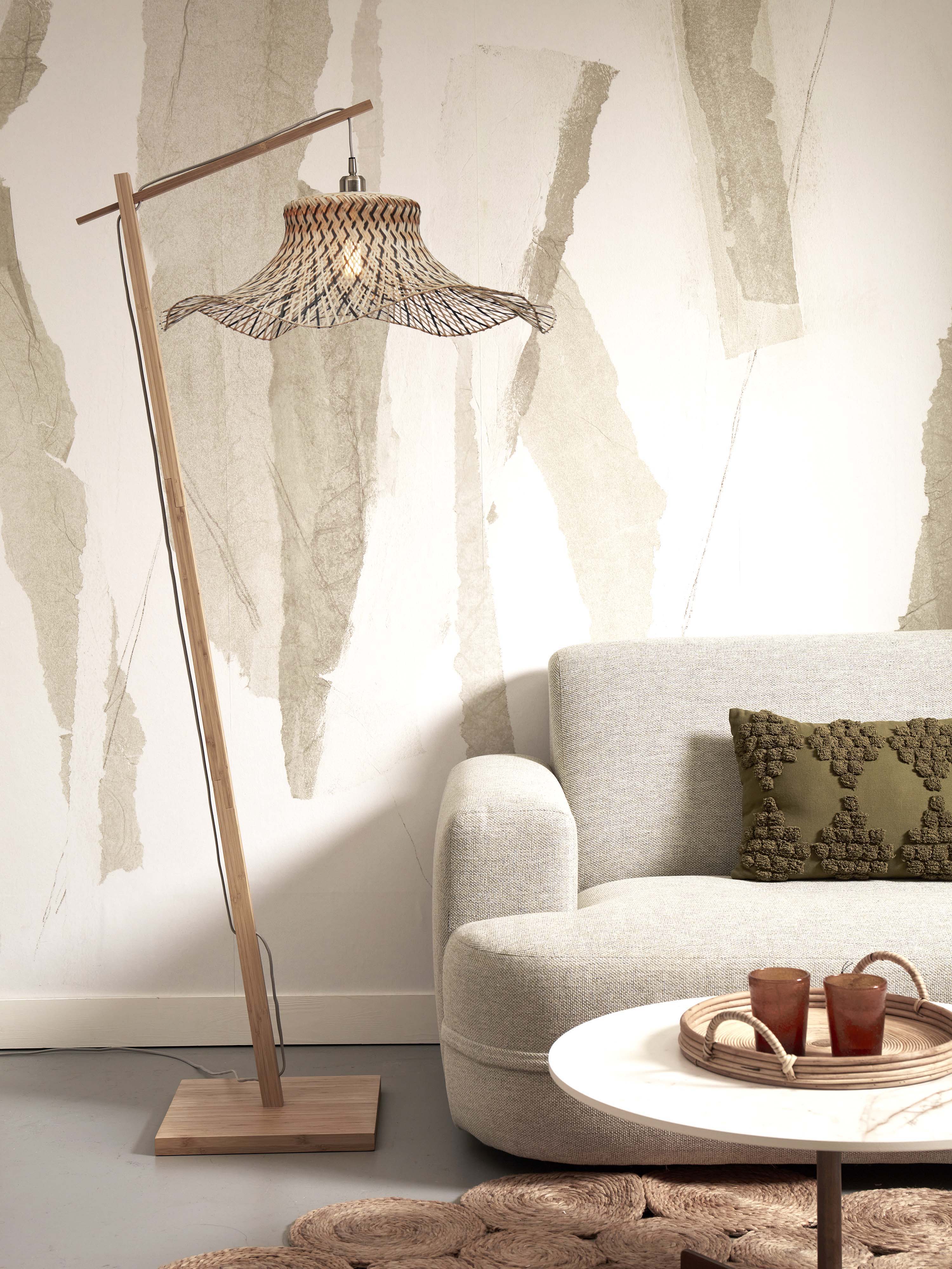 Good&Mojo Stehlampe IBIZA braun | 83x65x176cm