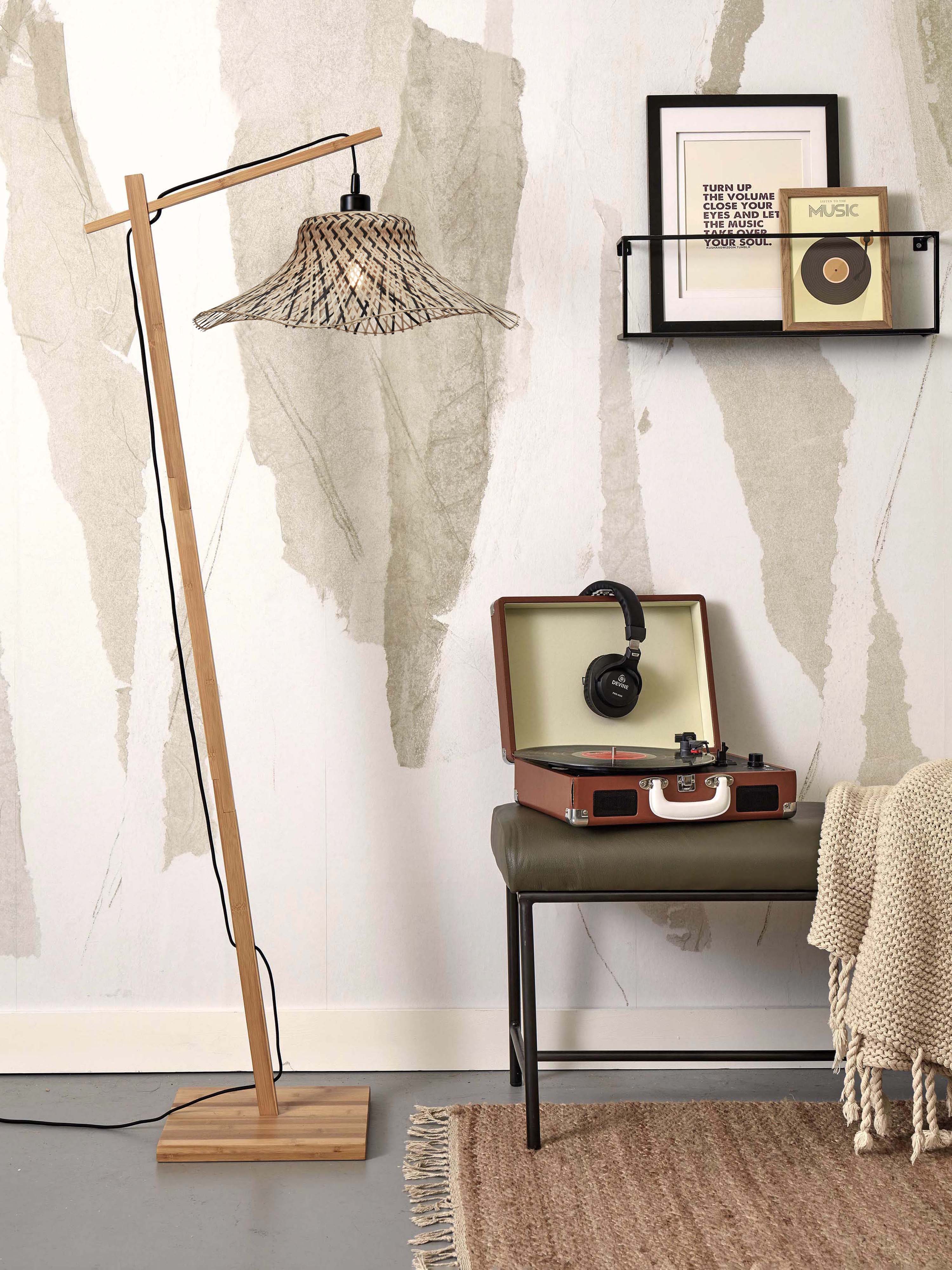 Good&Mojo Stehlampe IBIZA braun | 77x50x150cm