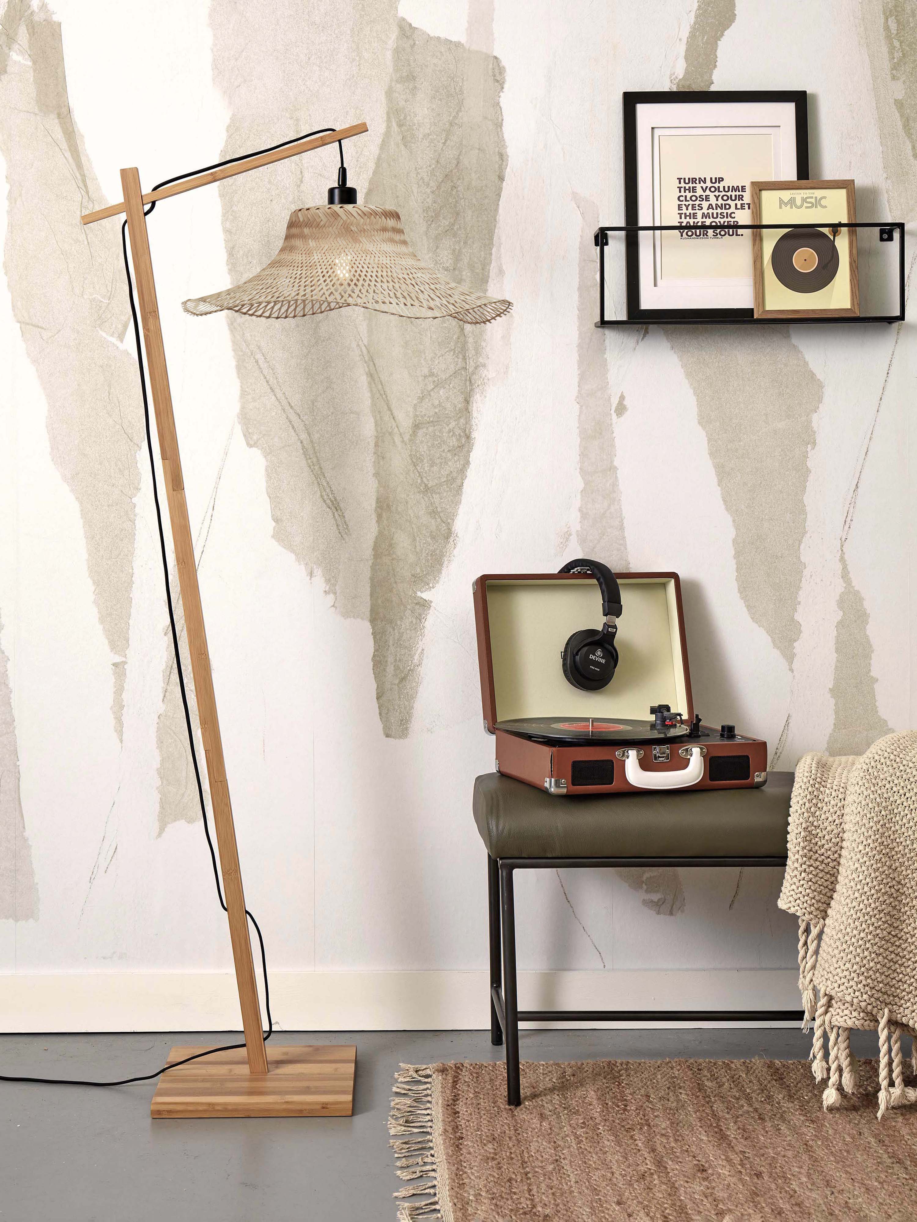 Good&Mojo Stehlampe IBIZA braun | 77x50x150cm