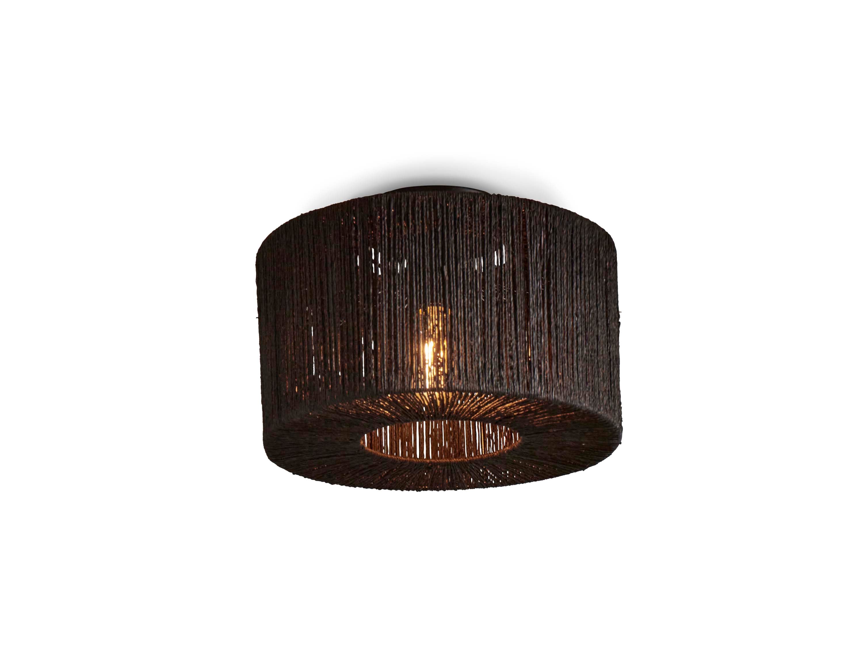 Good&Mojo Deckenlampe IGUAZU schwarz | 30x30x16cm