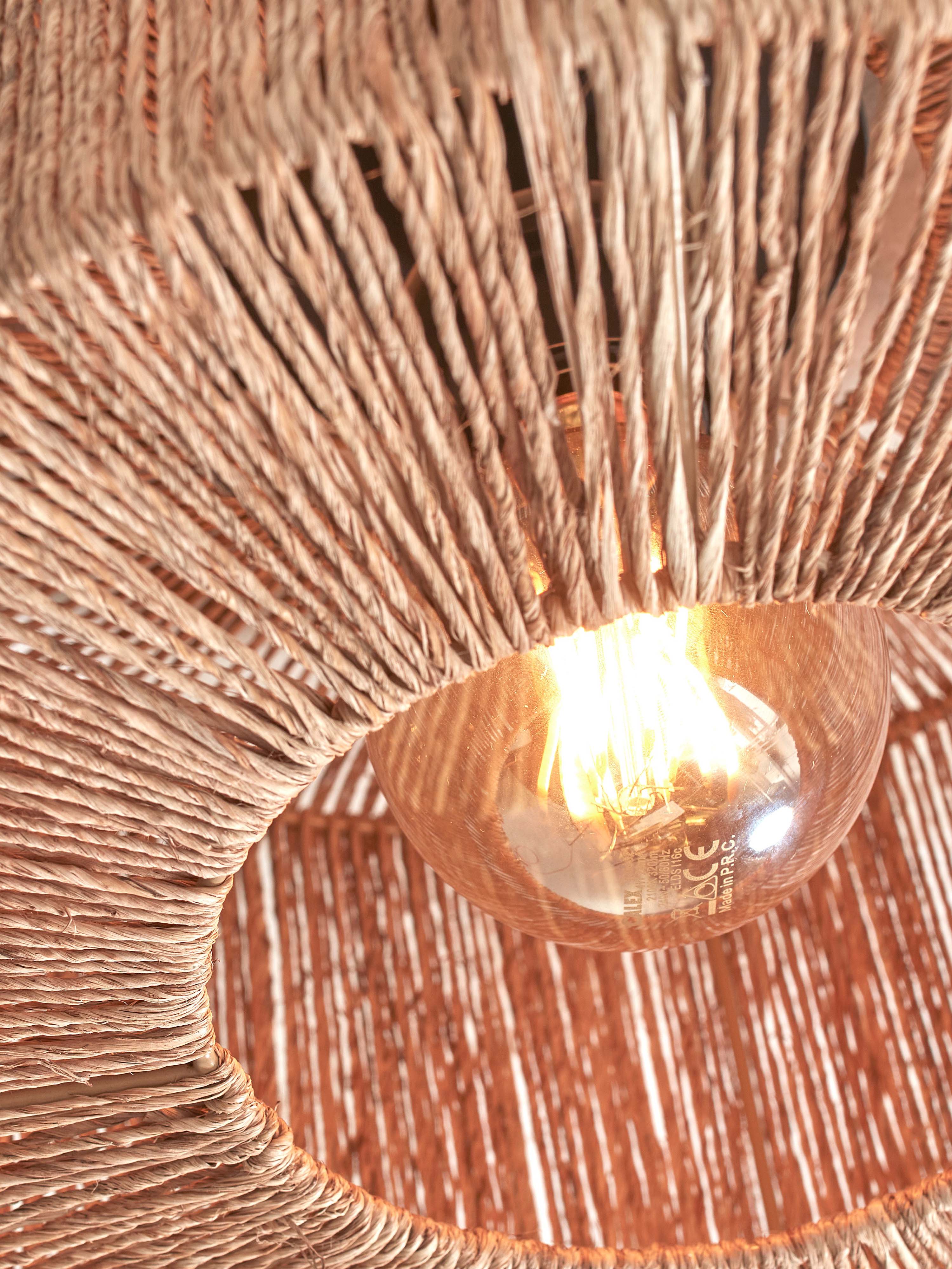 Good&Mojo Deckenlampe IGUAZU natur | 30x30x16cm