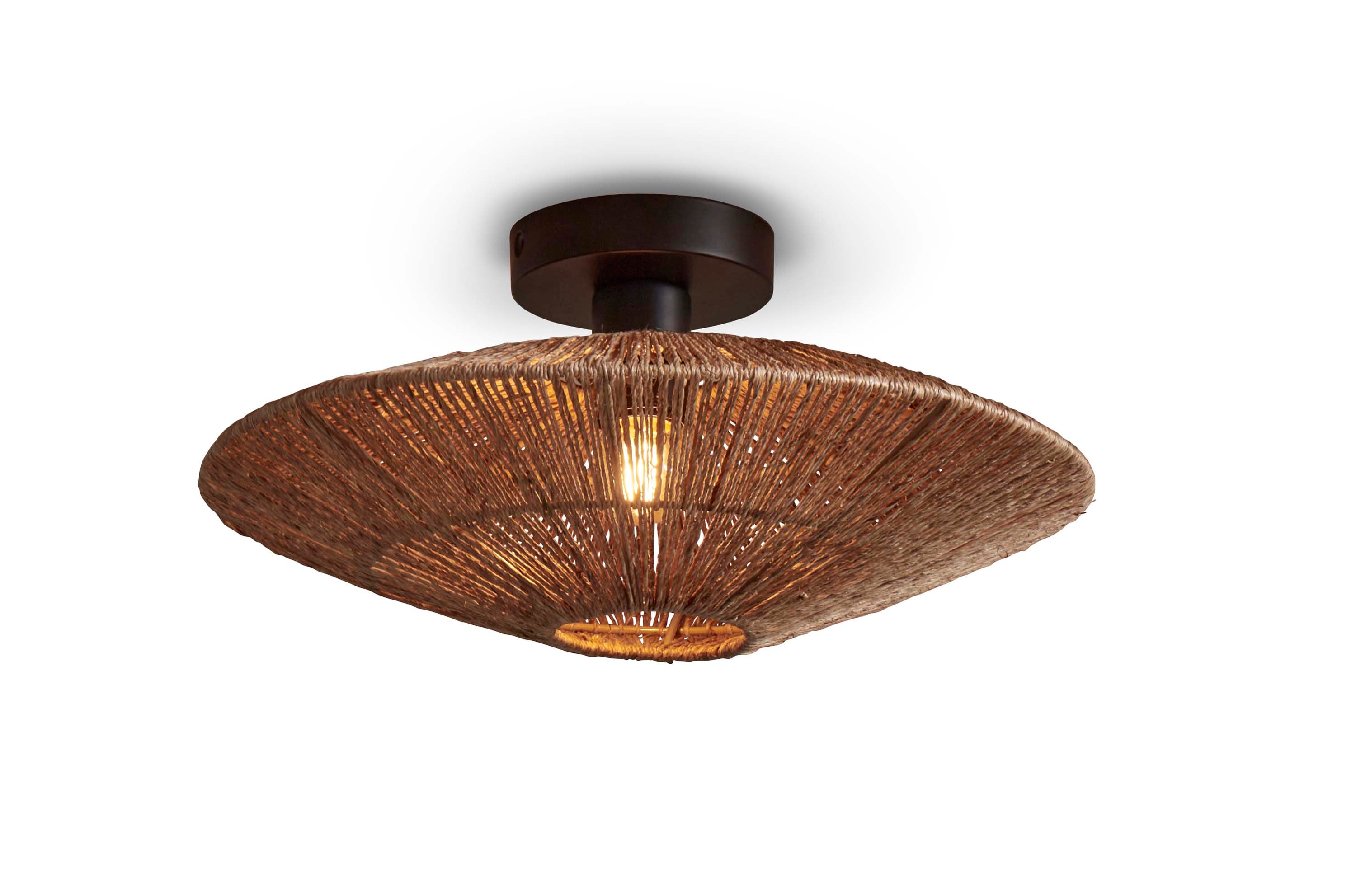 Good&Mojo Deckenlampe IGUAZU braun | 40x40x12cm