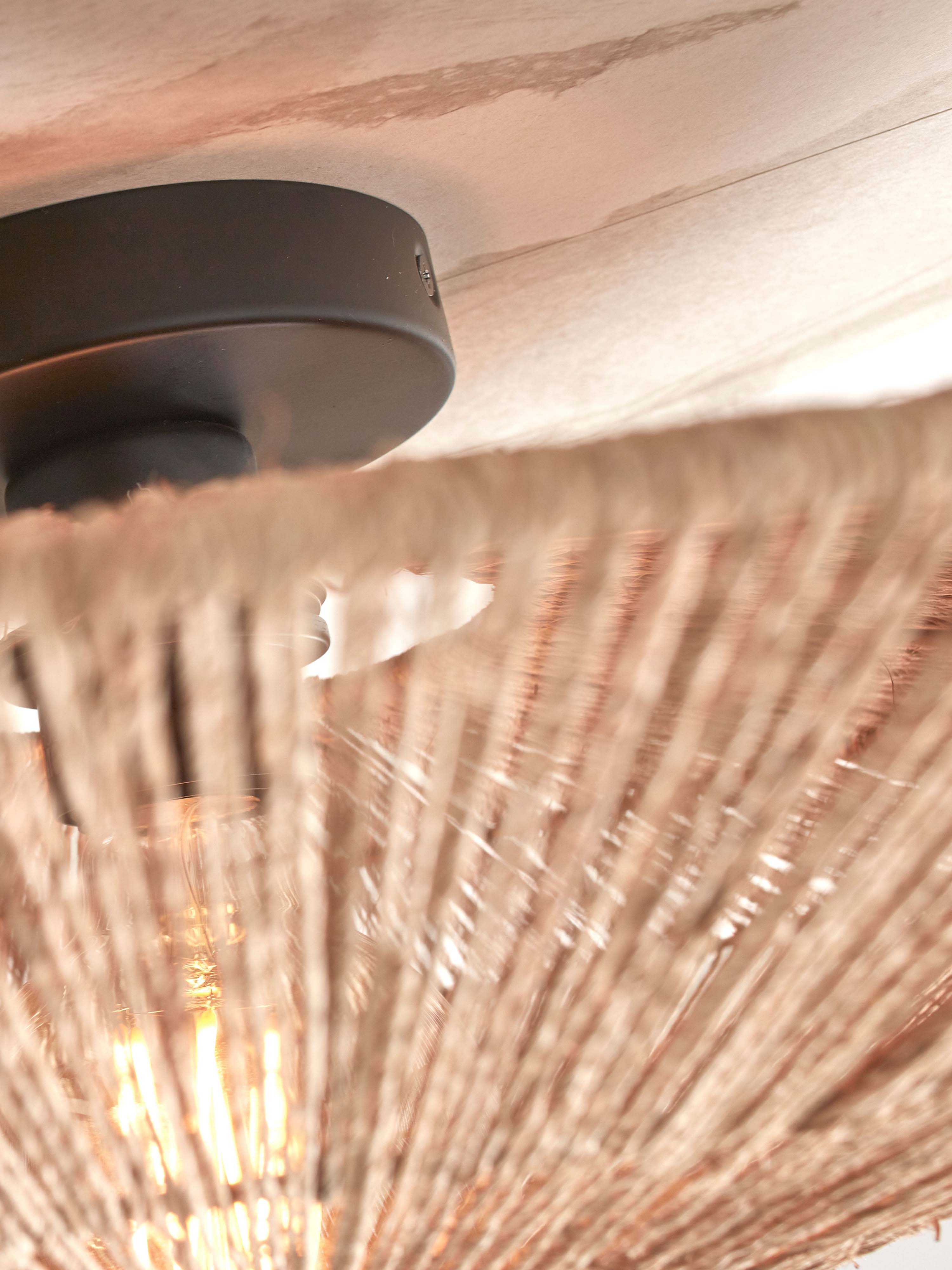 Good&Mojo Deckenlampe IGUAZU braun | 55x55x14cm