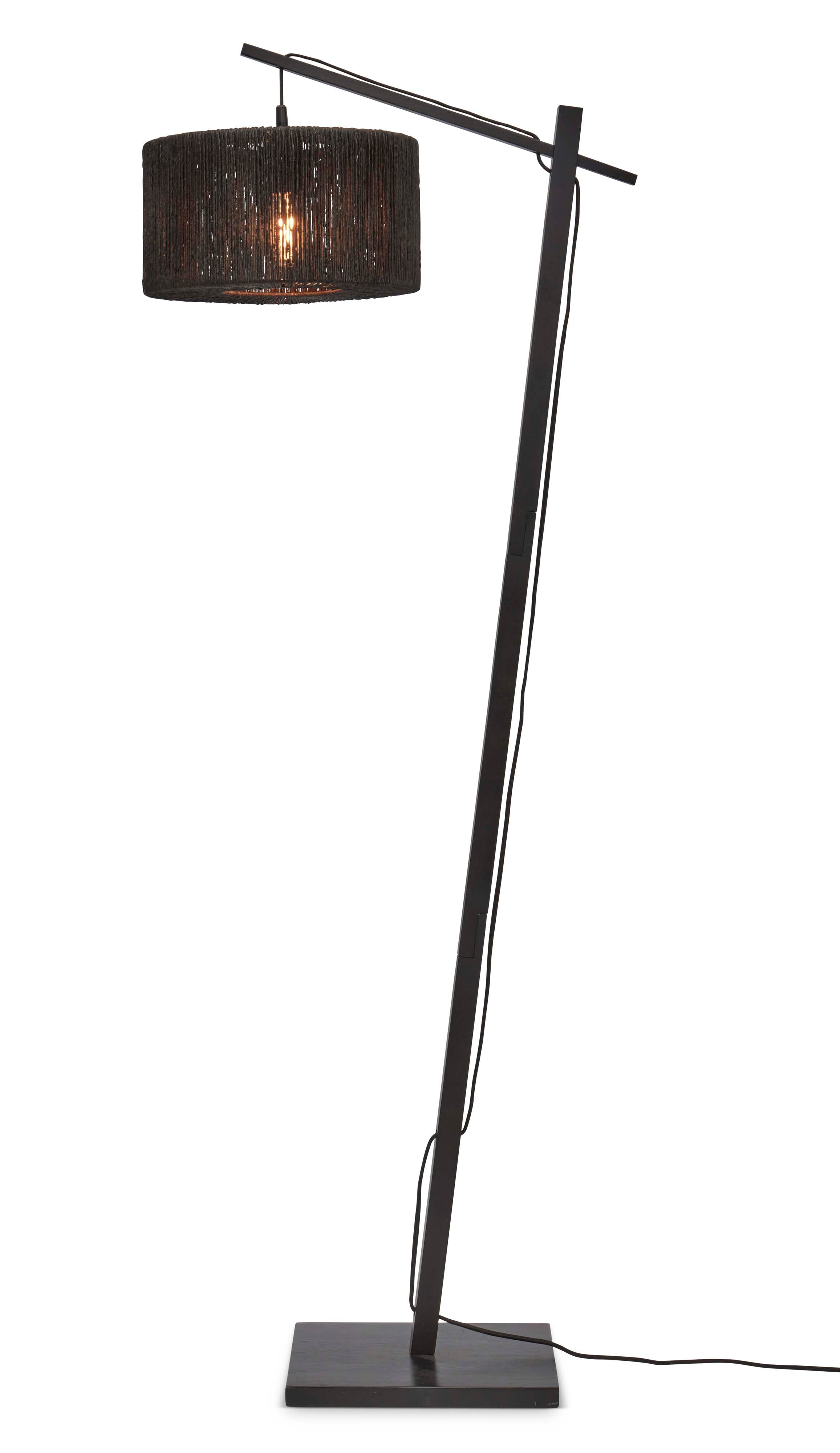 Good&Mojo Stehlampe IGUAZU schwarz | 57x31x150cm