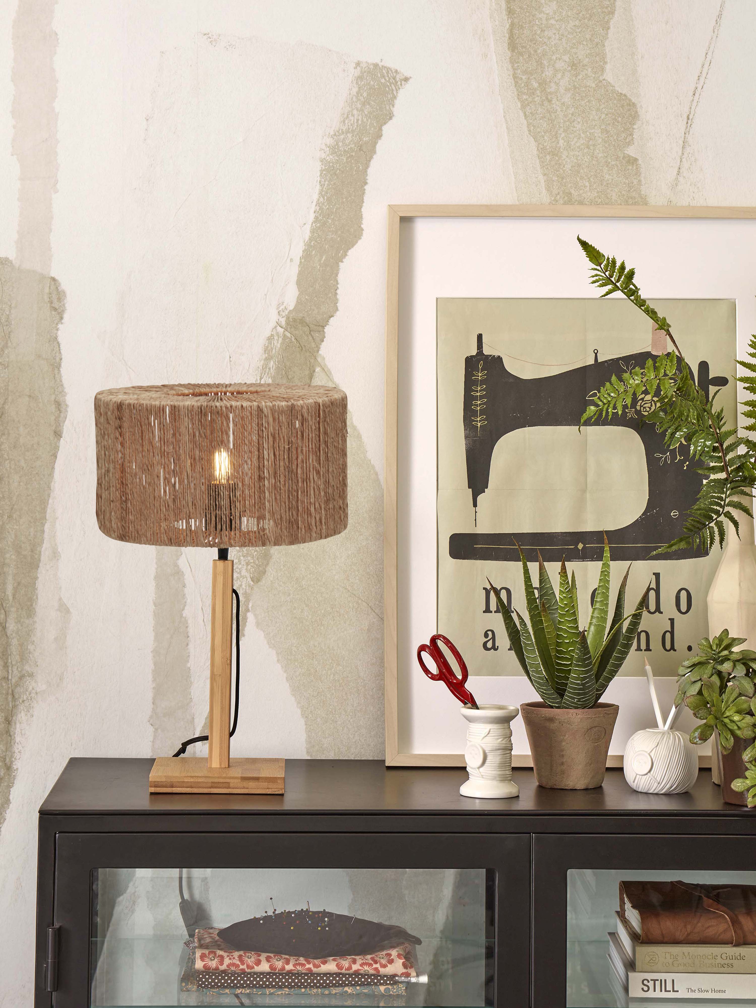 Good&Mojo Tischlampe IGUAZU braun | 30x30x37cm