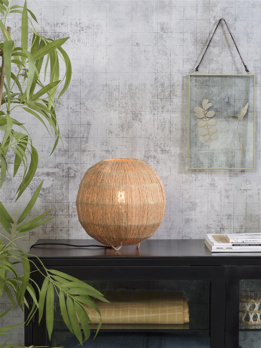 Good&Mojo Tischlampe IGUAZU braun | 25x25x25cm