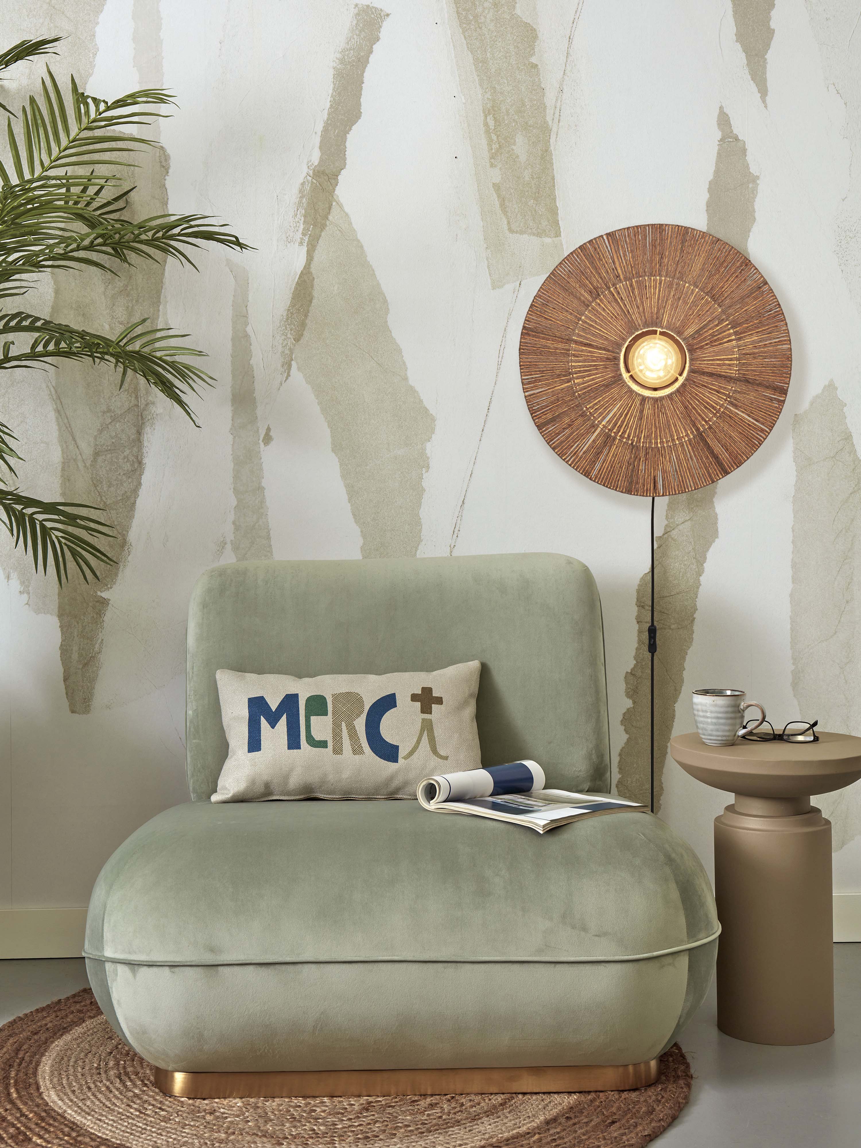 Good&Mojo Wandleuchte IGUAZU braun | 55x14x55cm