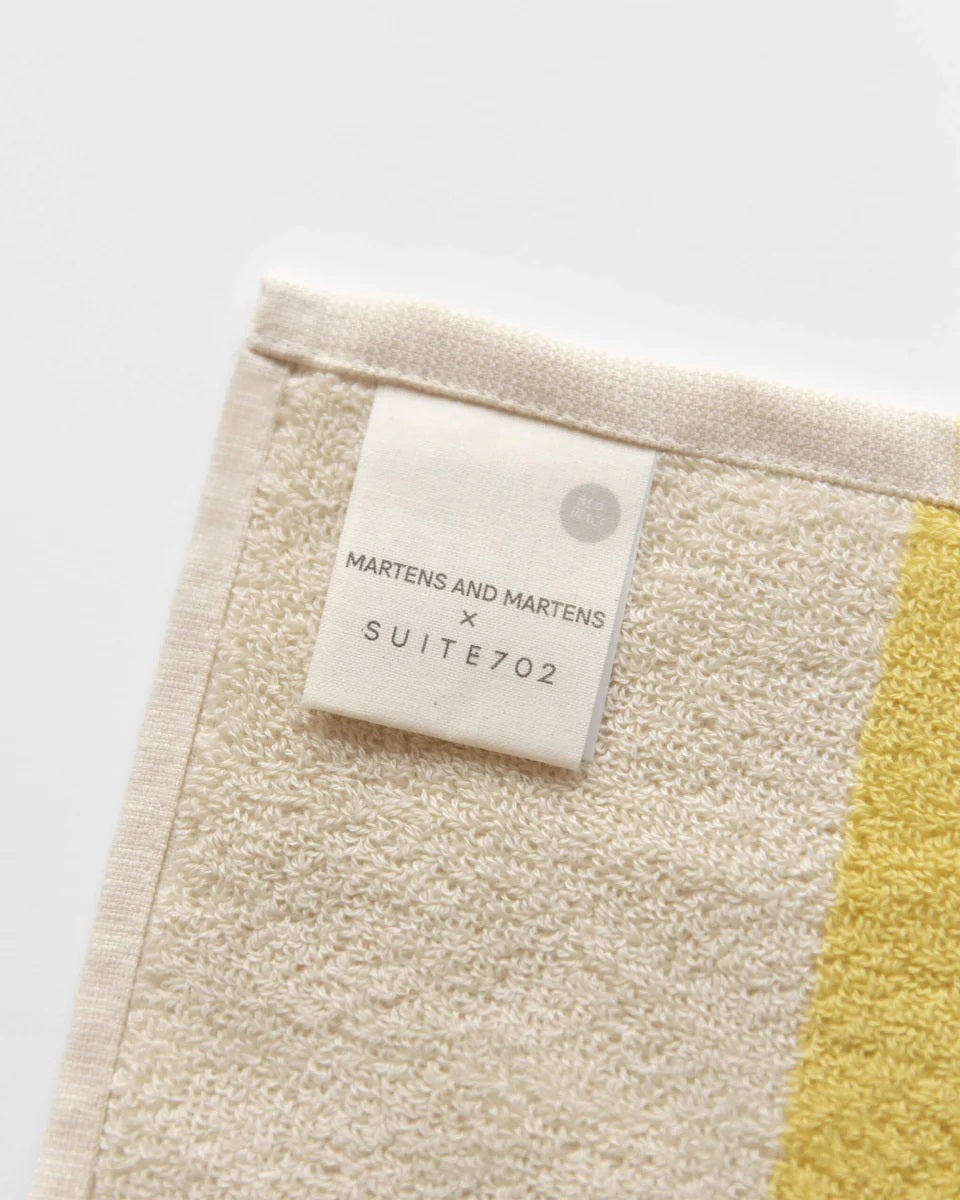 Suite702 Strandtuch SKYBLUE YELLOW creme gestreift | 90x180cm