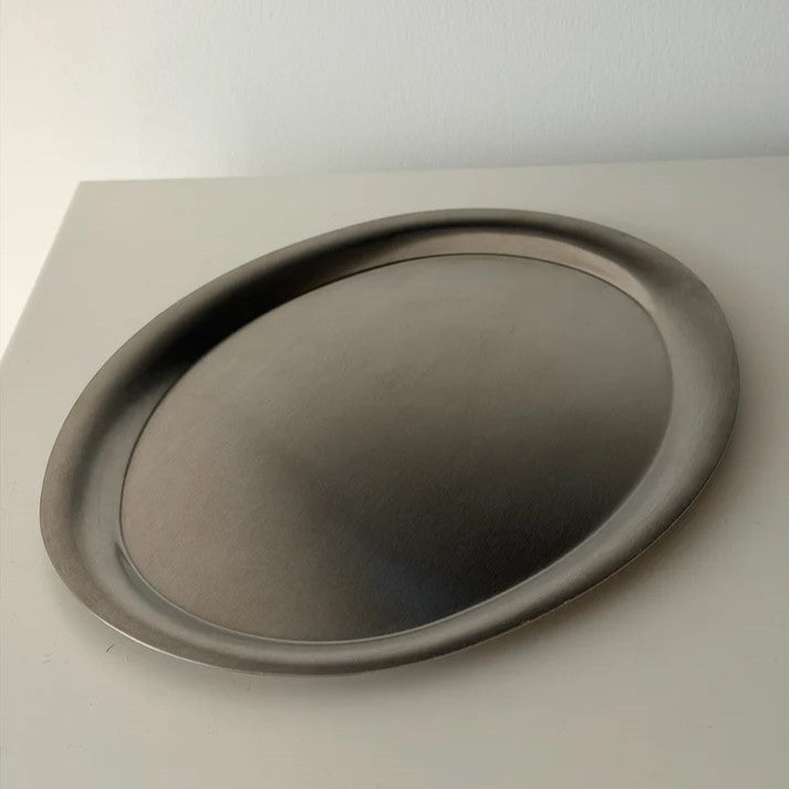 NOON STORIES ovales Edelstahl-Tablett OVAL TRAY | 28x22cm